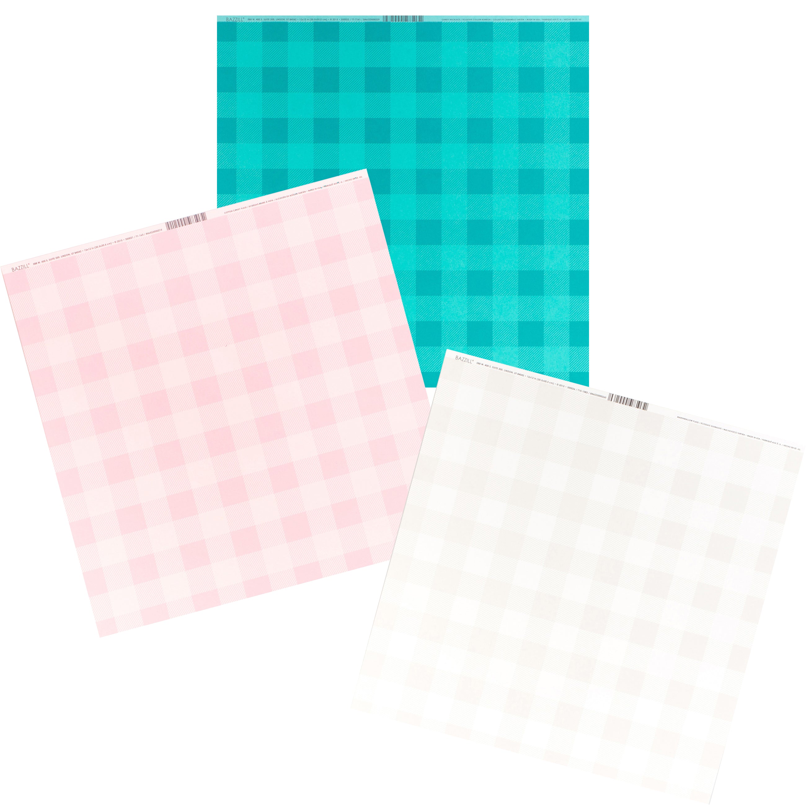 Bazzill 12x12" Plaid Cardstock Packs