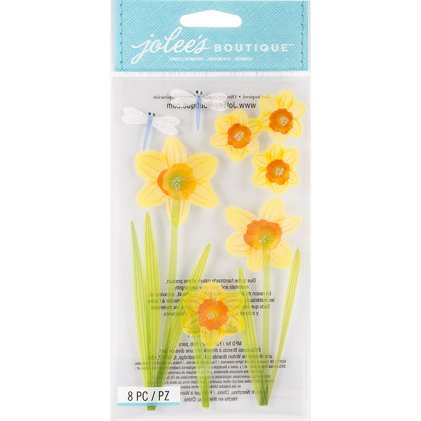 Jolee's Boutique Vellum Stickers - Daffodils, 8pcs