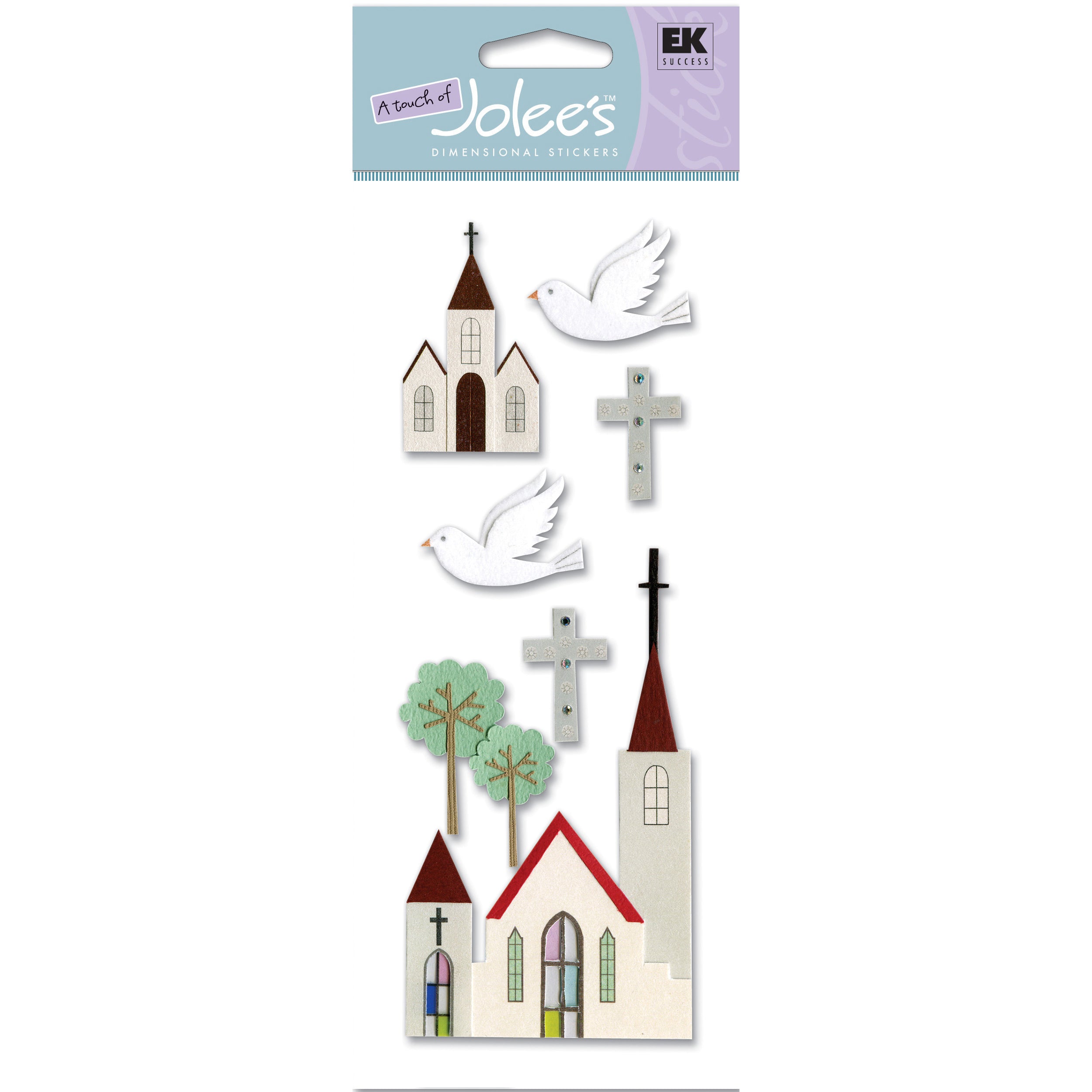 Jolee's Boutique Dimensional Stickers - Church, 7pcs