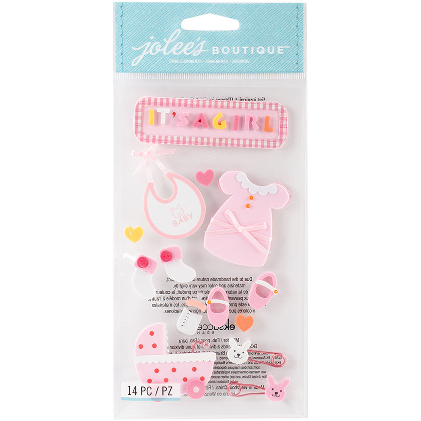 Jolee's Boutique Stickers - Baby Girl, 14pcs