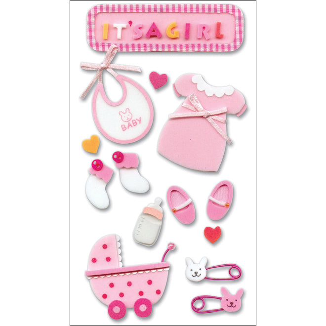 Jolee's Boutique Stickers - Baby Girl, 14pcs