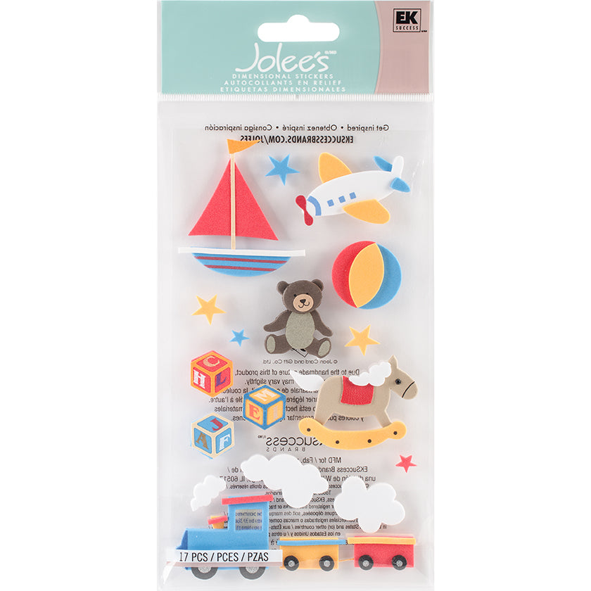 Jolee's Boutique Stickers - Baby Toys, 17pcs