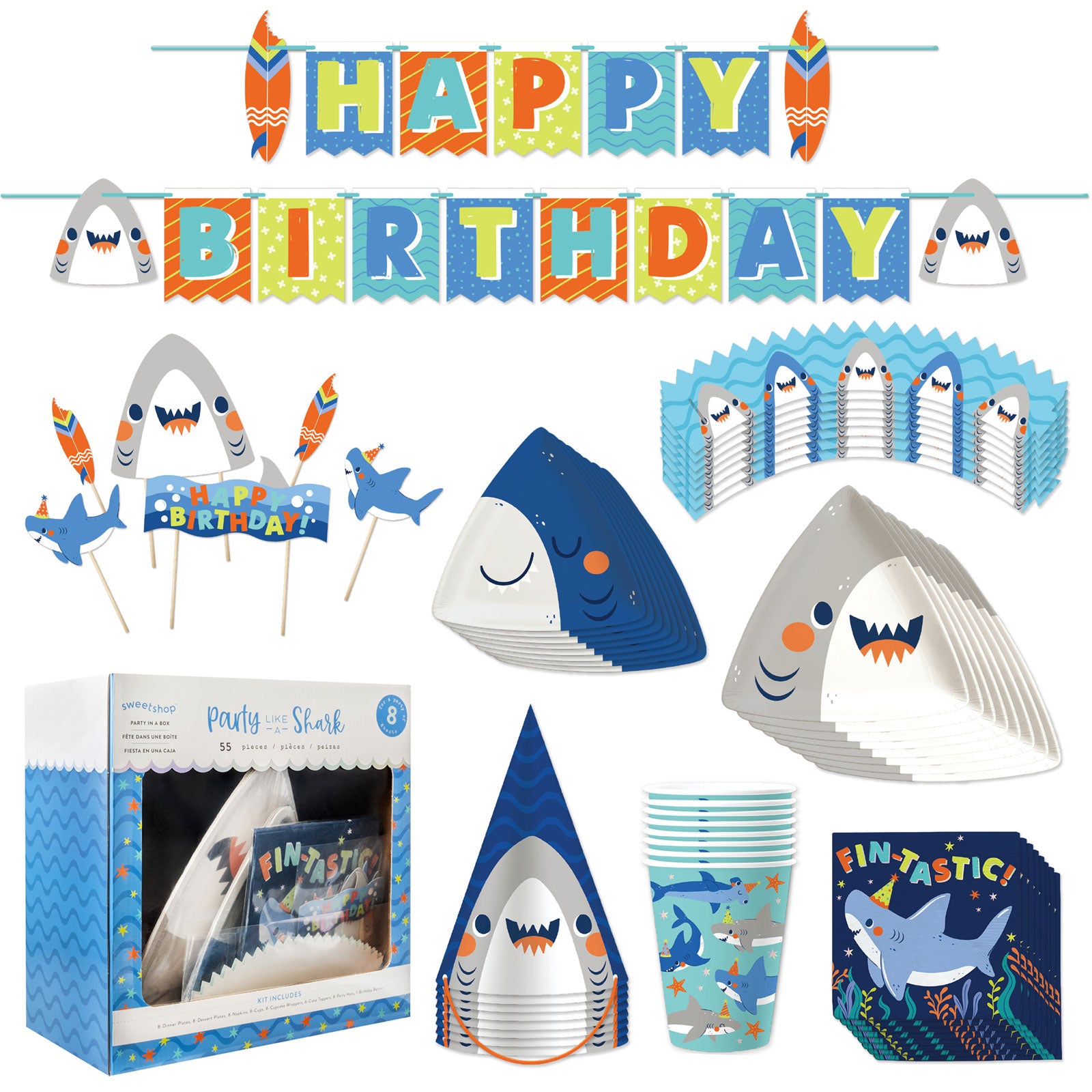AC Sweetshop Party Like A Shark Party in a Box Kit