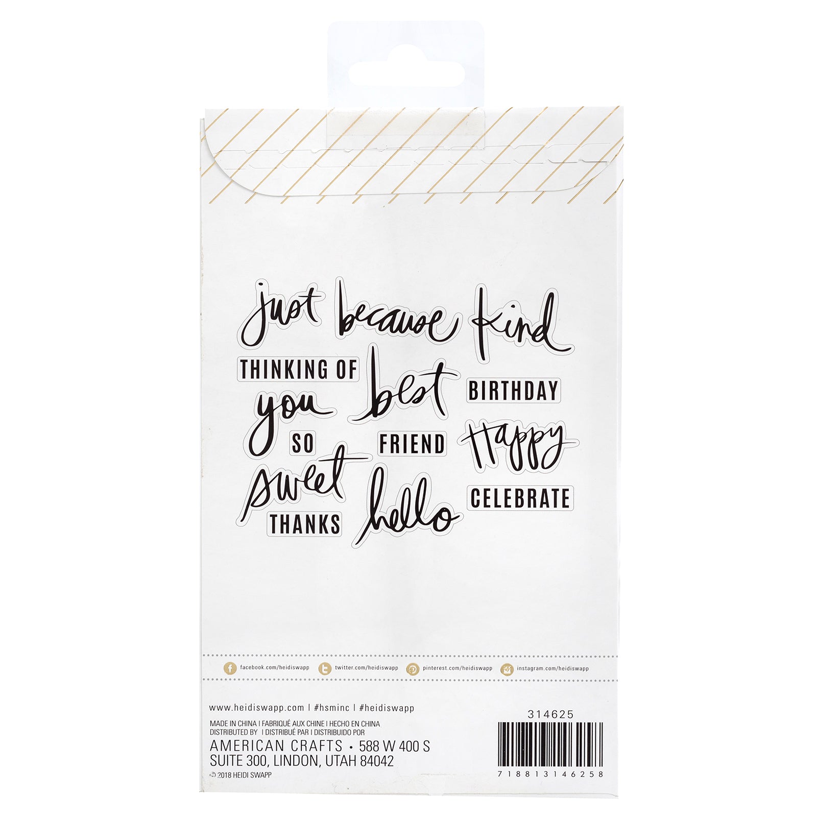 Heidi Swapp Minc Clear Stamps Set - Sentiments