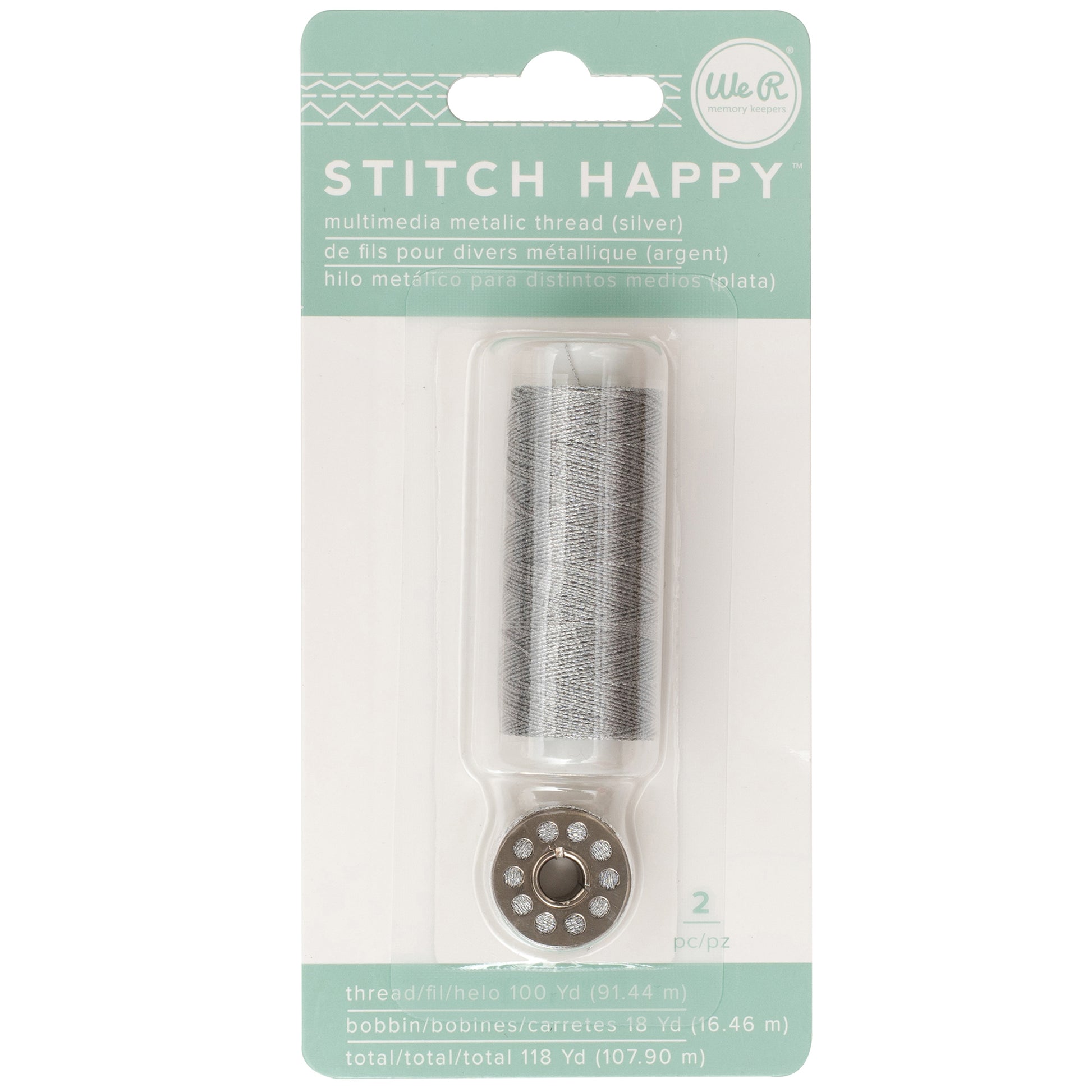 We R Stitch Happy Silver Metallic Thread