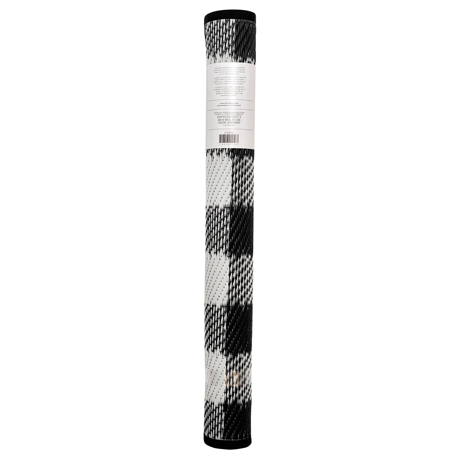 Heidi Swapp DIY Doormats Layering Mat-Black Gingham
