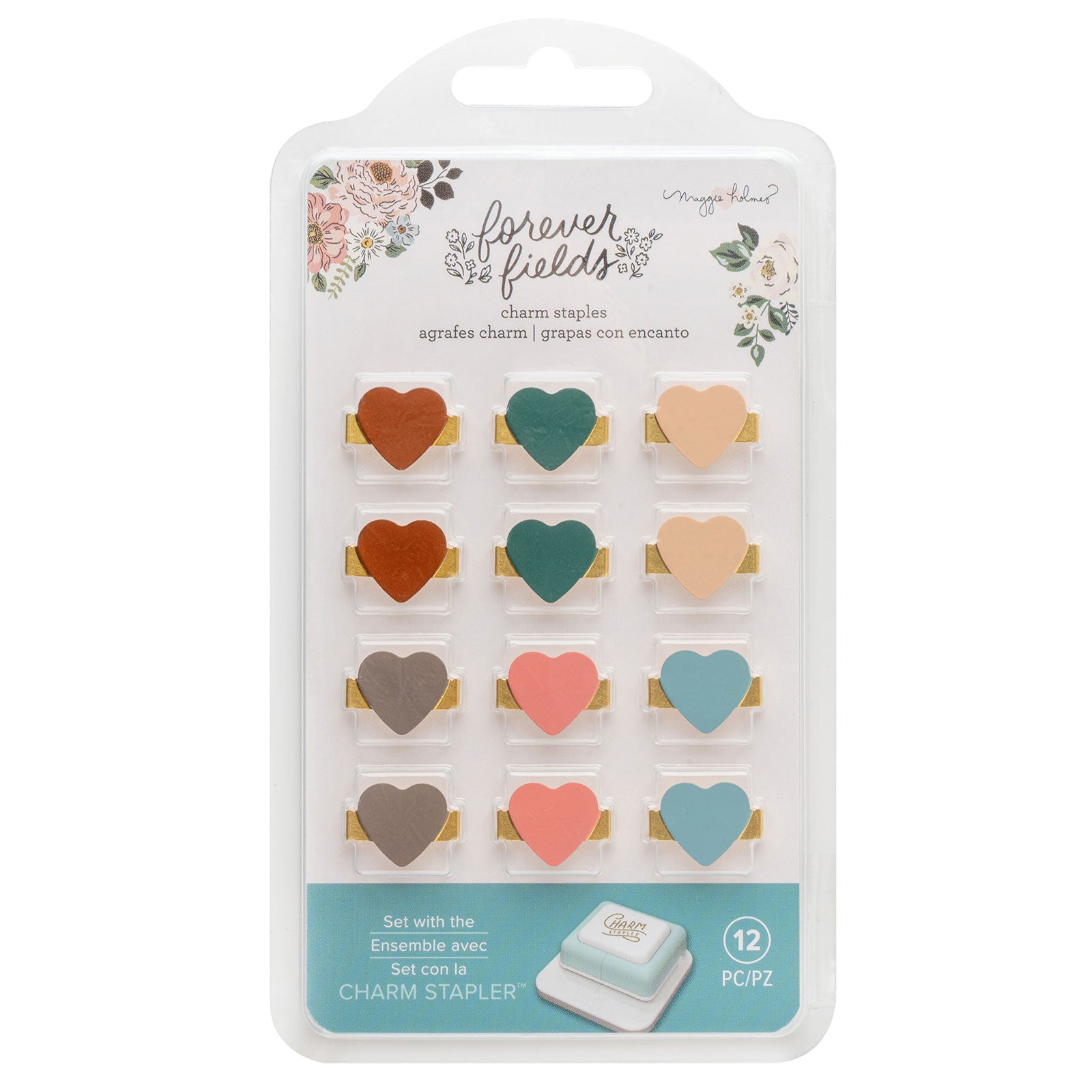 American Crafts Maggie Holmes Forever Fields Charm Staples - 12 Piece