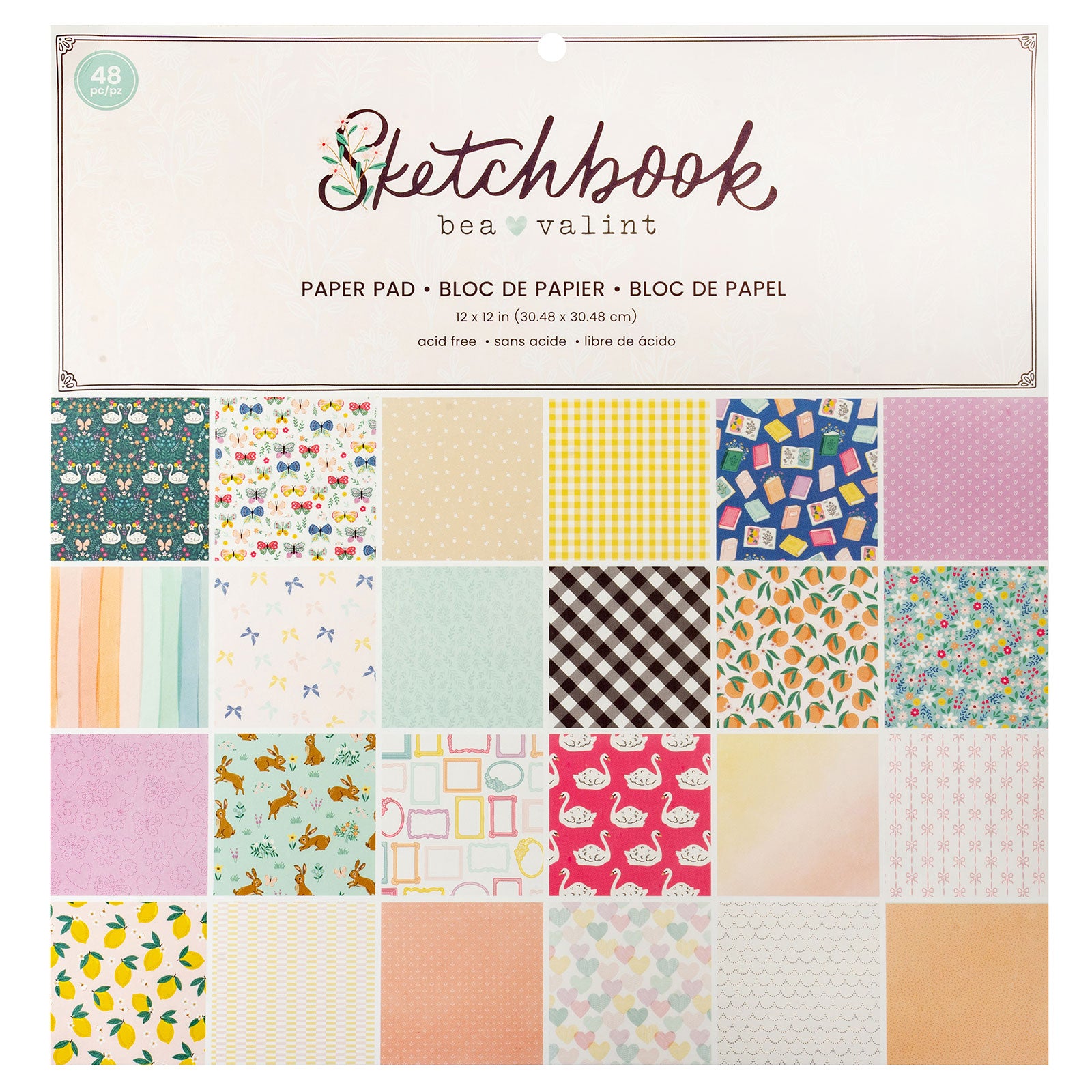 Bea Valint Sketchbook 12x12" Paper Pad - 48 Sheets