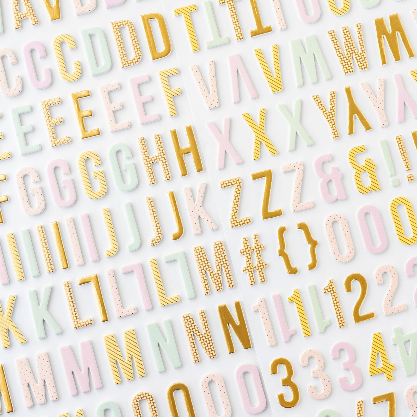 American Crafts Sketchbook Bea Valint Thickers Alphabet Stickers - 175 Piece