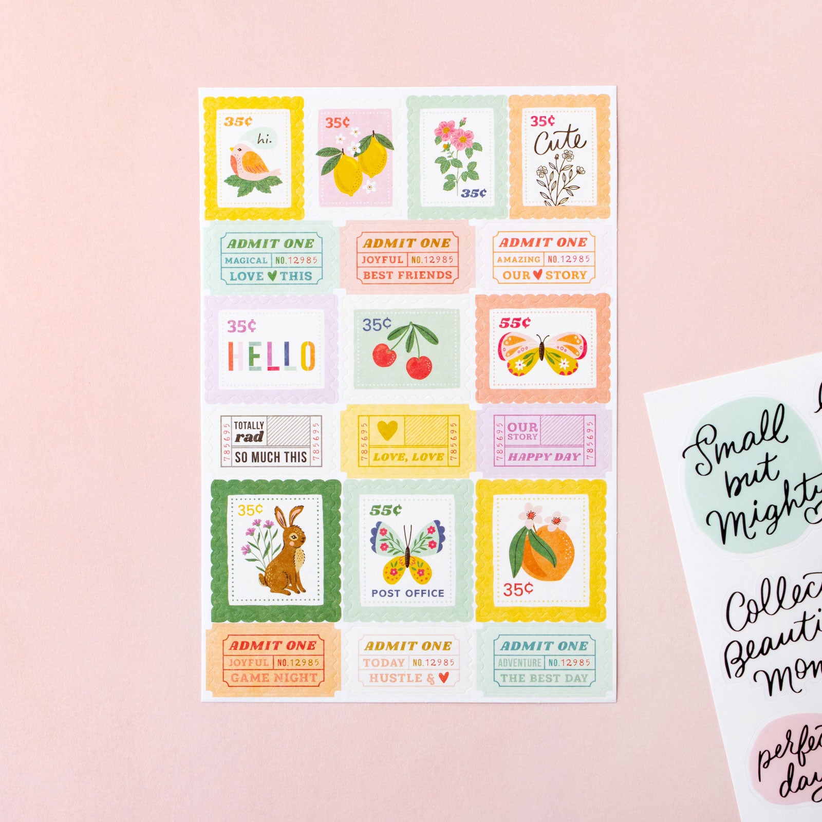 American Crafts Sketchbook Bea Valint Sticker Book with Gold Foil - 371 Piece