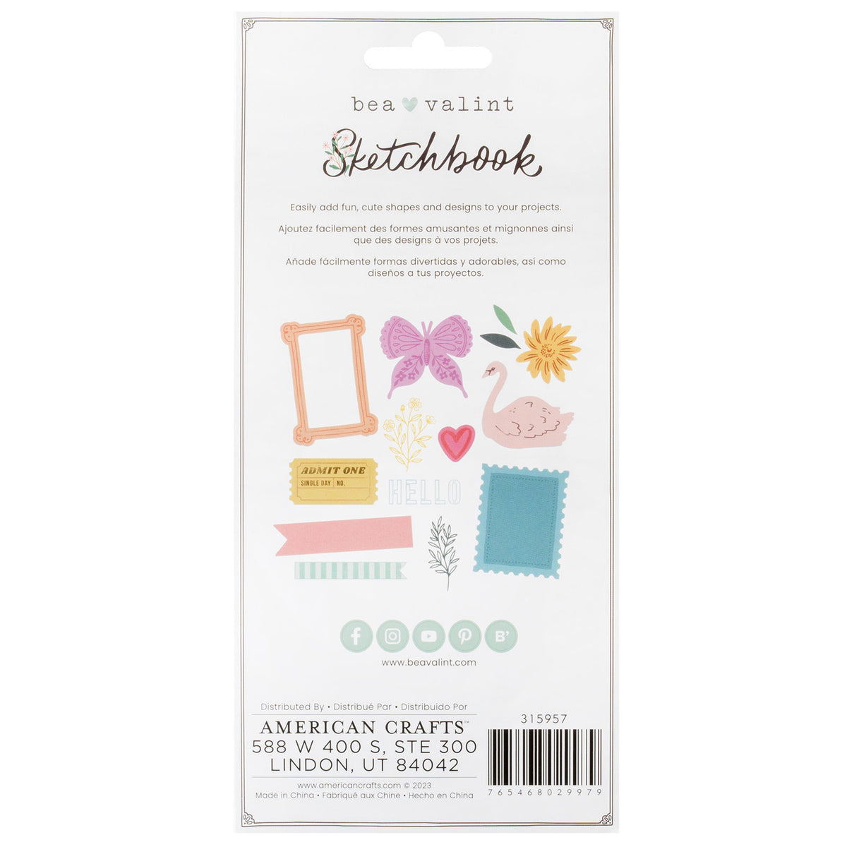 Bea First Set Bea Valint Sketchbook Stamp and Die Set – American Crafts