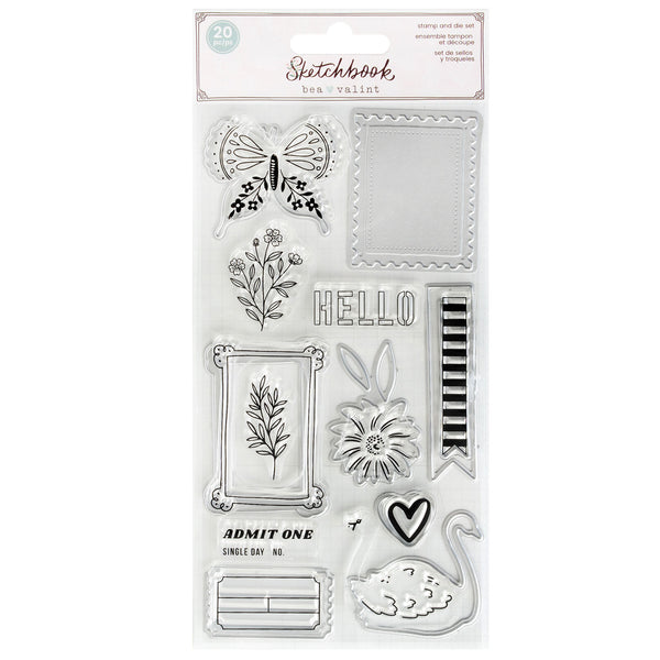 Bea Valint Sketchbook Stamp and Die Set – American Crafts