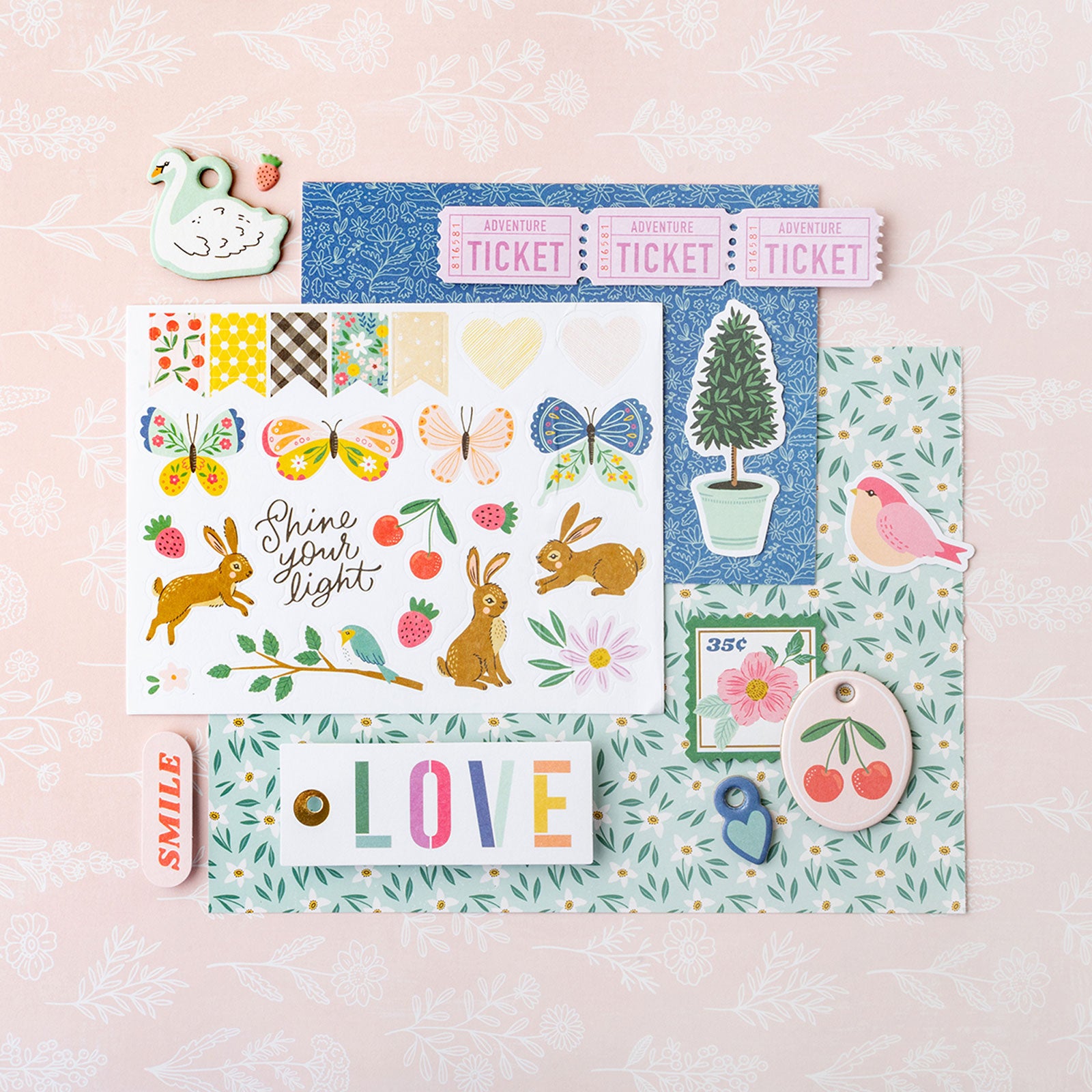 American Crafts Sketchbook Bea Valint Card Making Kit - 578 Piece