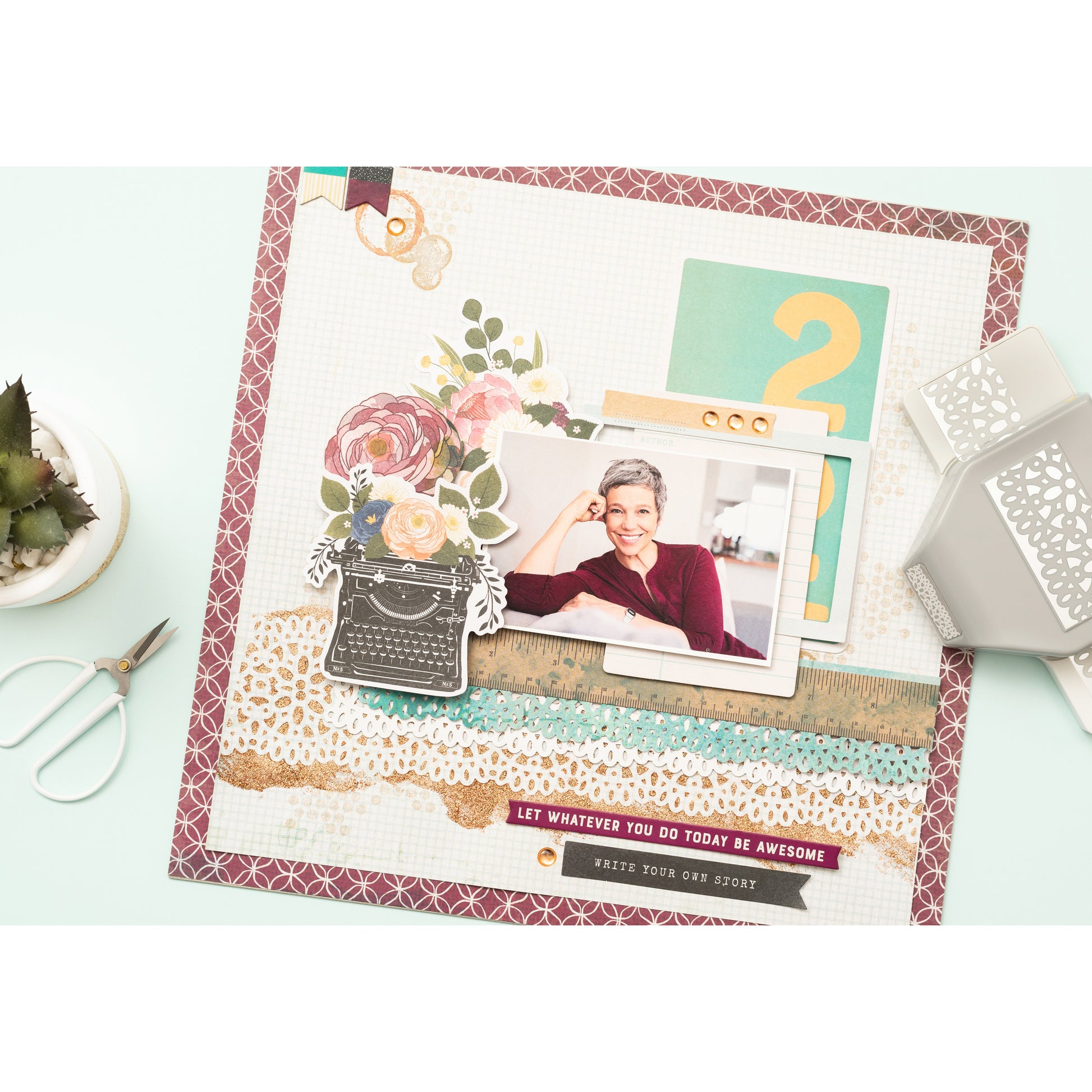 EK Success Large Edge Punch - Embroidery, 1.25" Wide