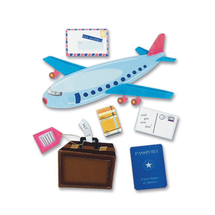 Jolee's Boutique Airplane Travel Dimensional Sticker Set