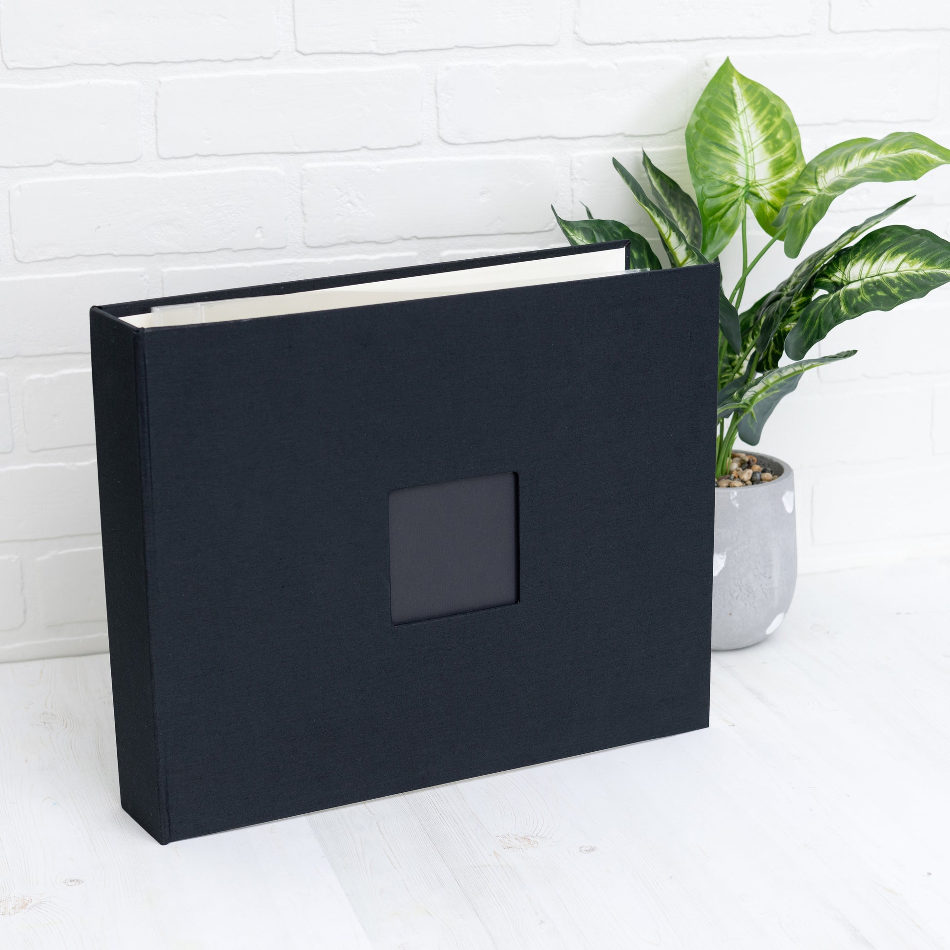 American Crafts 12x12" D-Ring Cloth Album with Window - Available in Multiple Styles