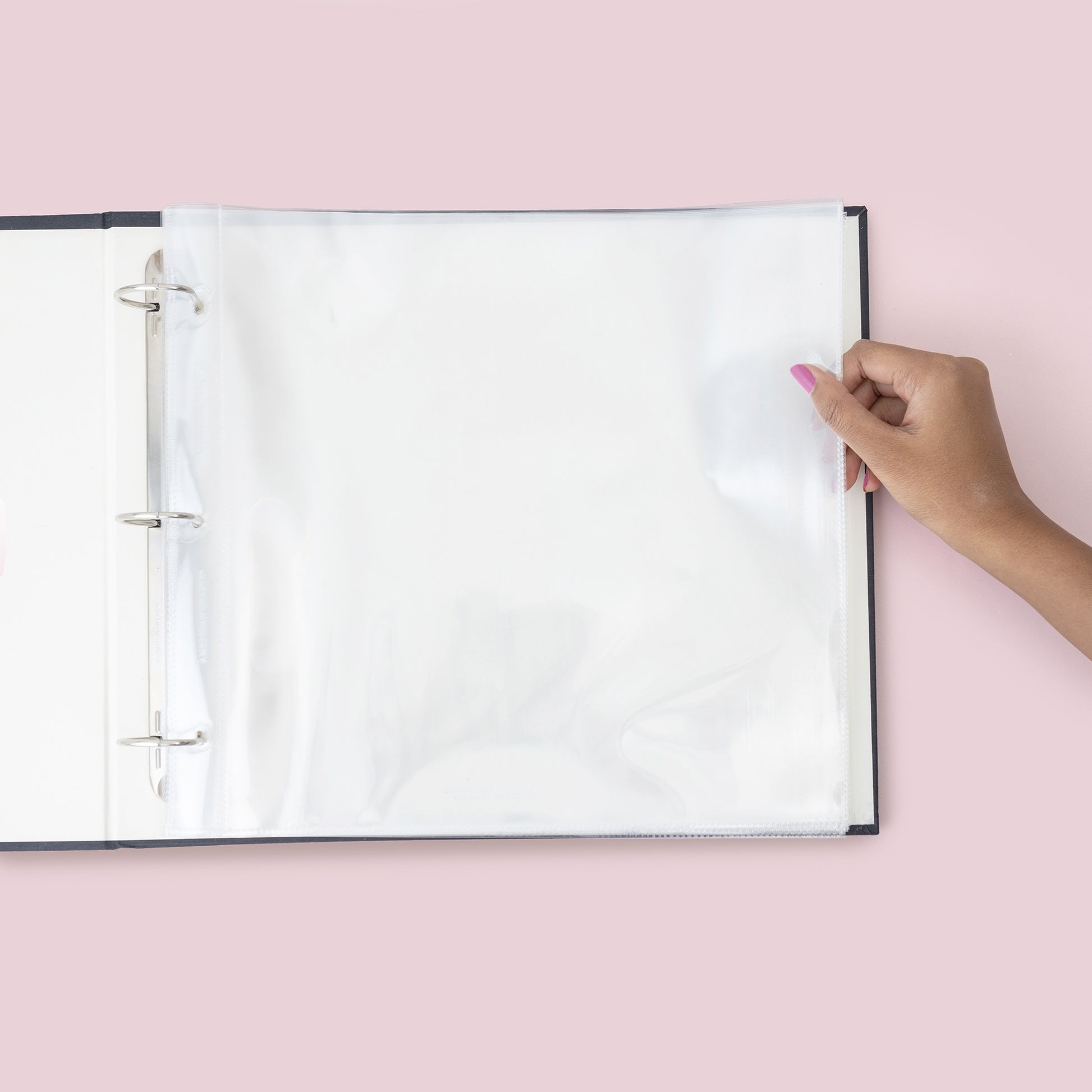 American Crafts 12x12" D-Ring Cloth Album with Window - Available in Multiple Styles