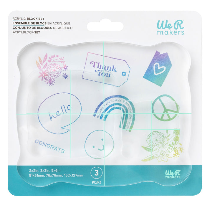 We R Makers Acrylic Block Stamping Set – American Crafts