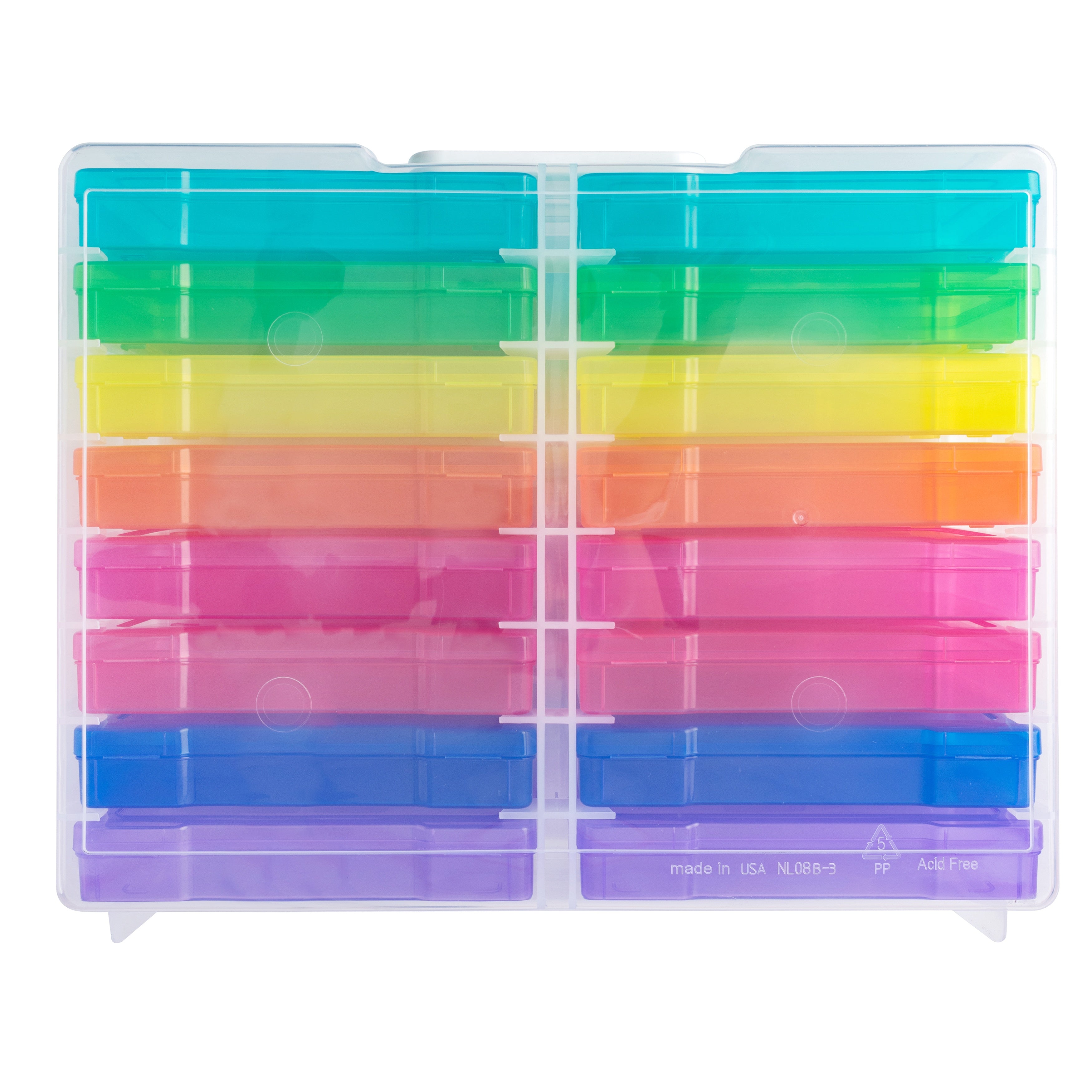 We R Translucent Plastic Storage Organizer with 16 Small Cases