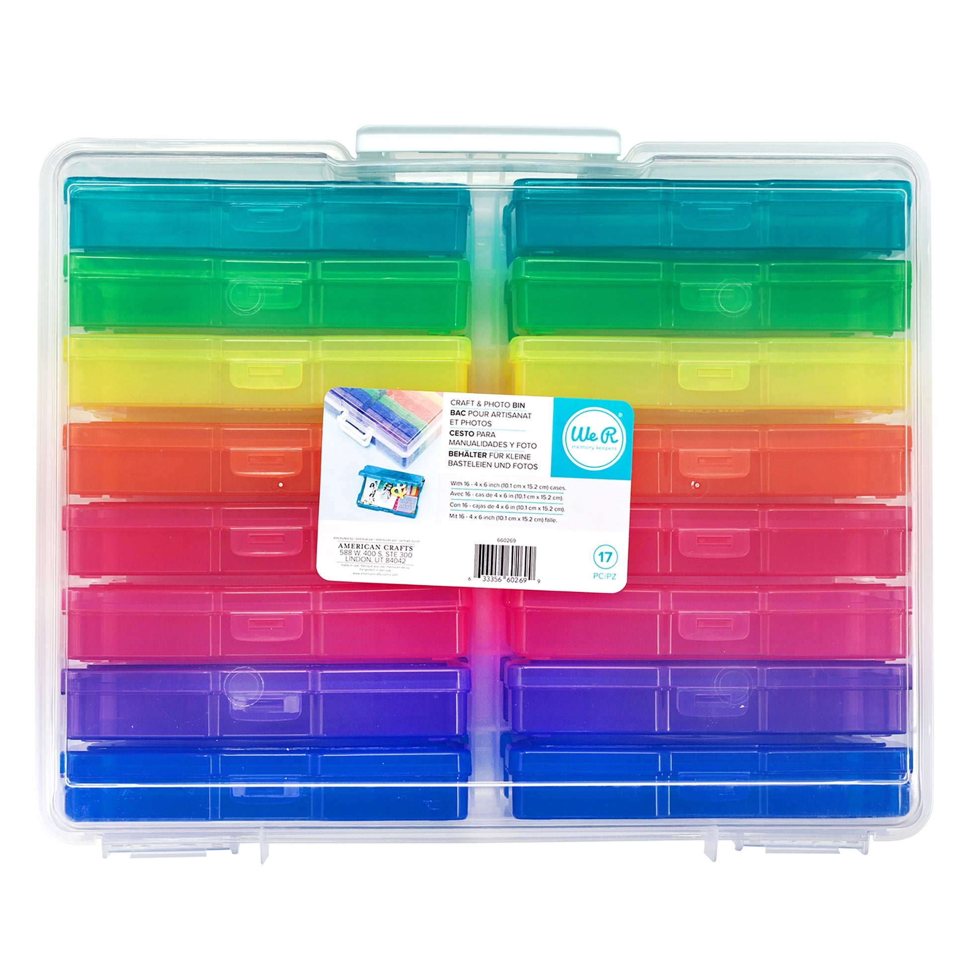We R Translucent Plastic Storage Organizer with 16 Small Cases