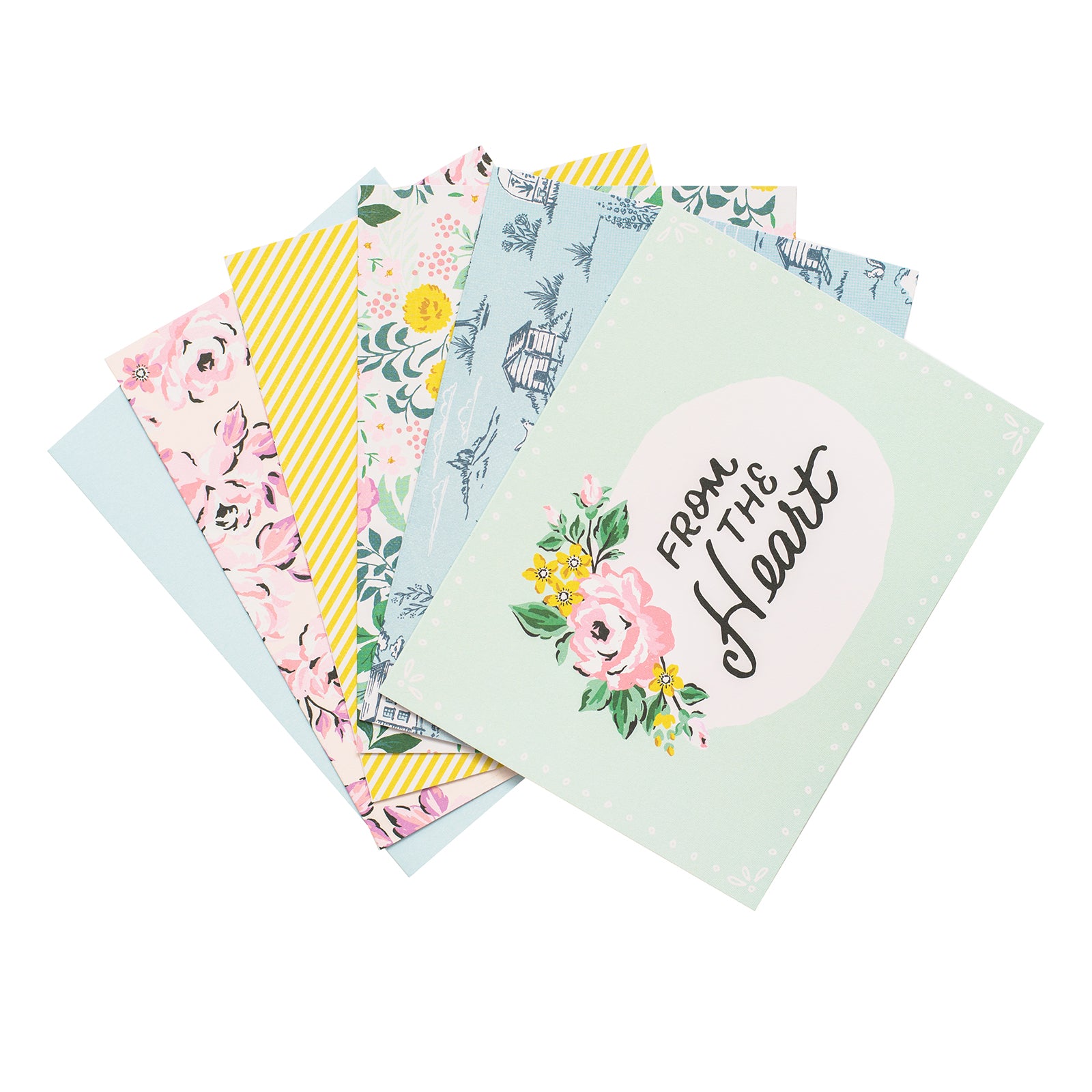 American Crafts A2 Cards with Envelopes - Maggie Holmes Garden Party, 40 pack