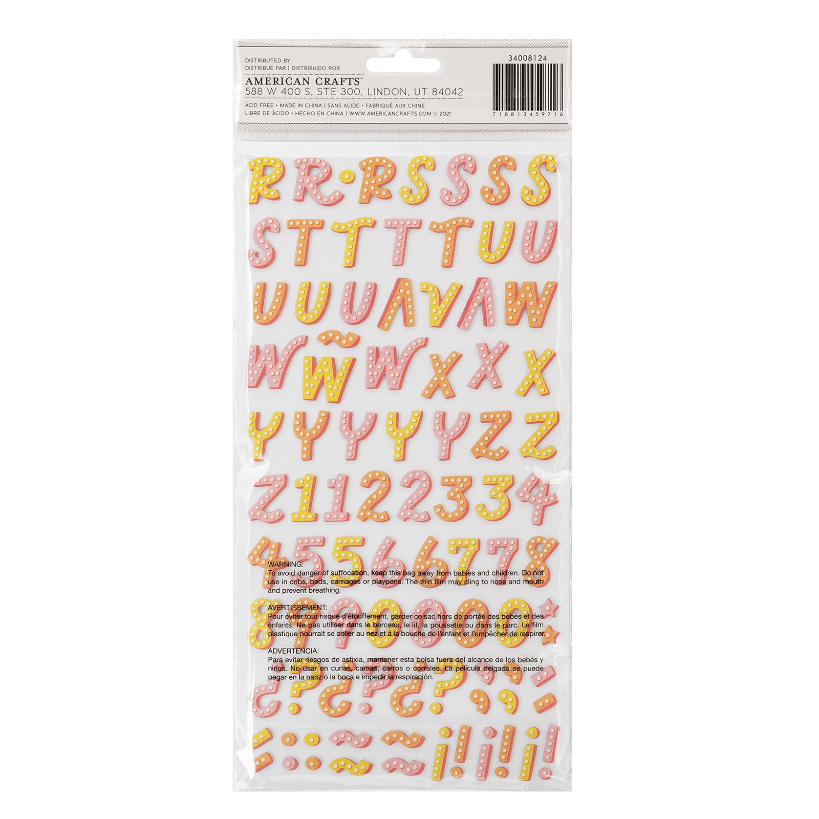 Thickers Obed Marshall Fantastico Enjoy Alphabet Stickers - 180pcs
