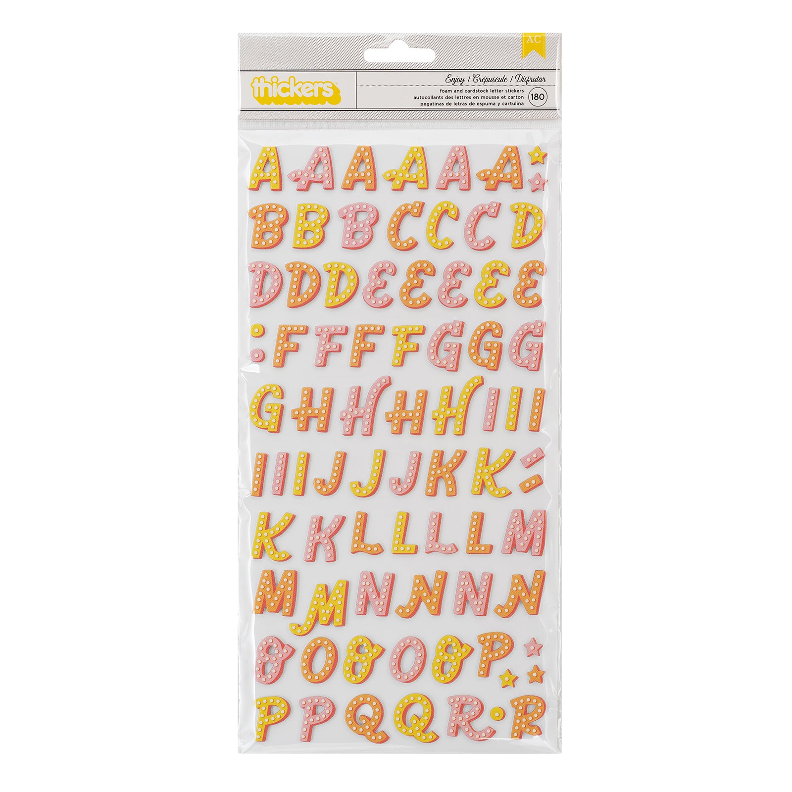 Thickers Obed Marshall Fantastico Enjoy Alphabet Stickers - 180pcs