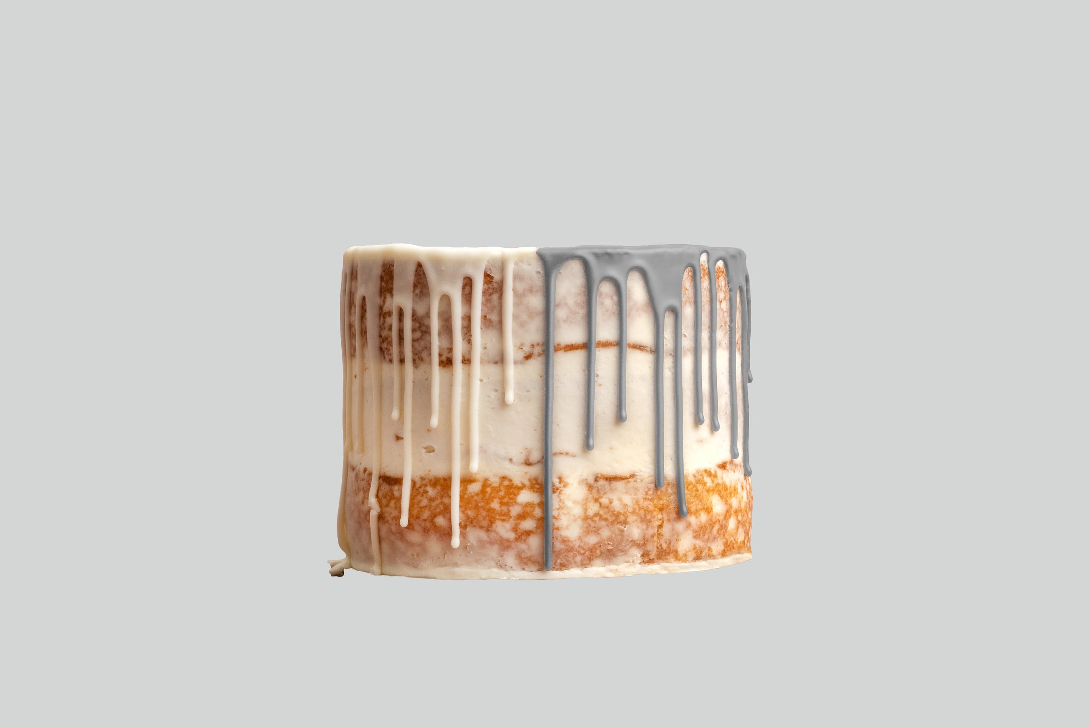 Cake with white and silver Sweetshop Cake Drip