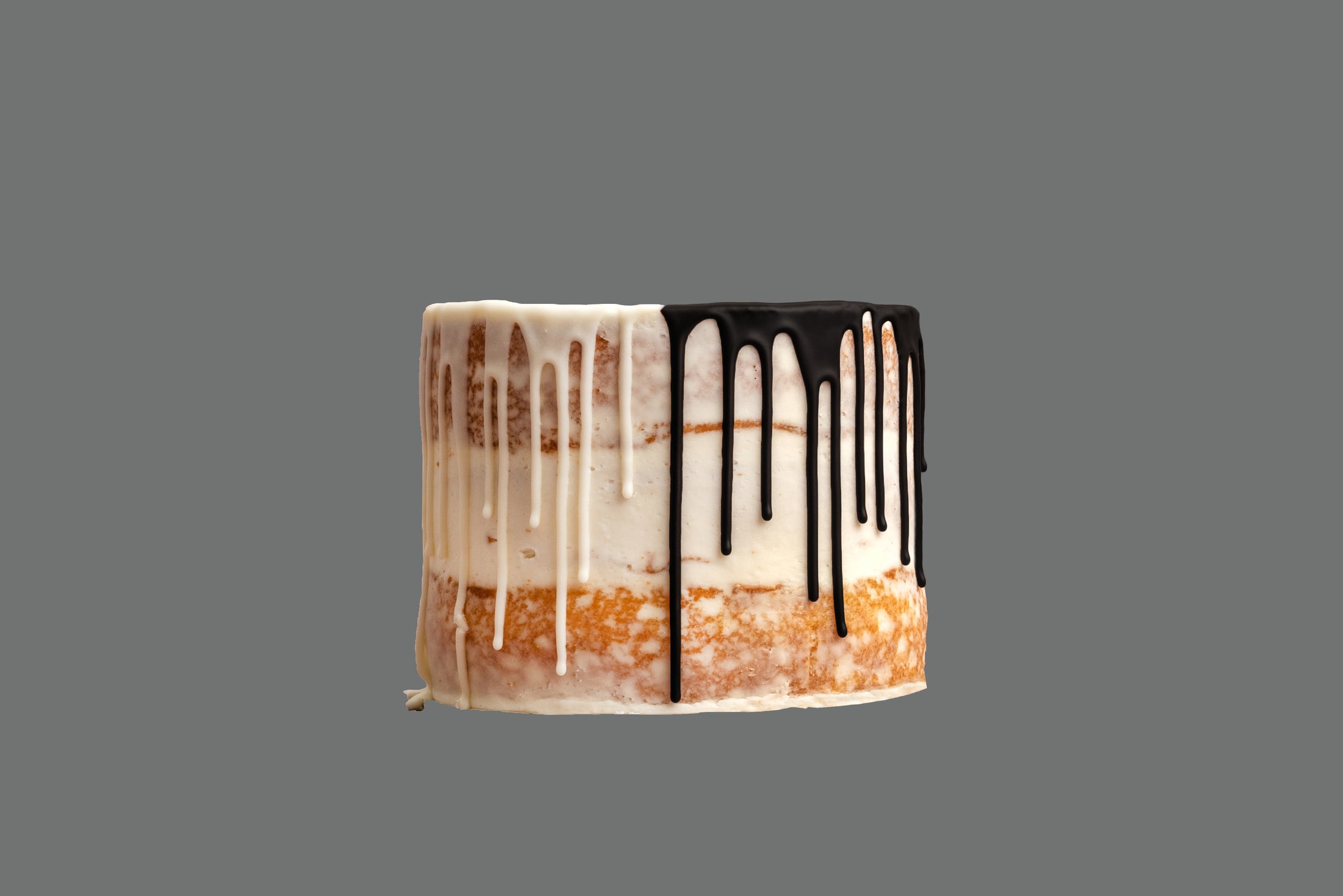 Cake with black and white Sweetshop Cake Drip