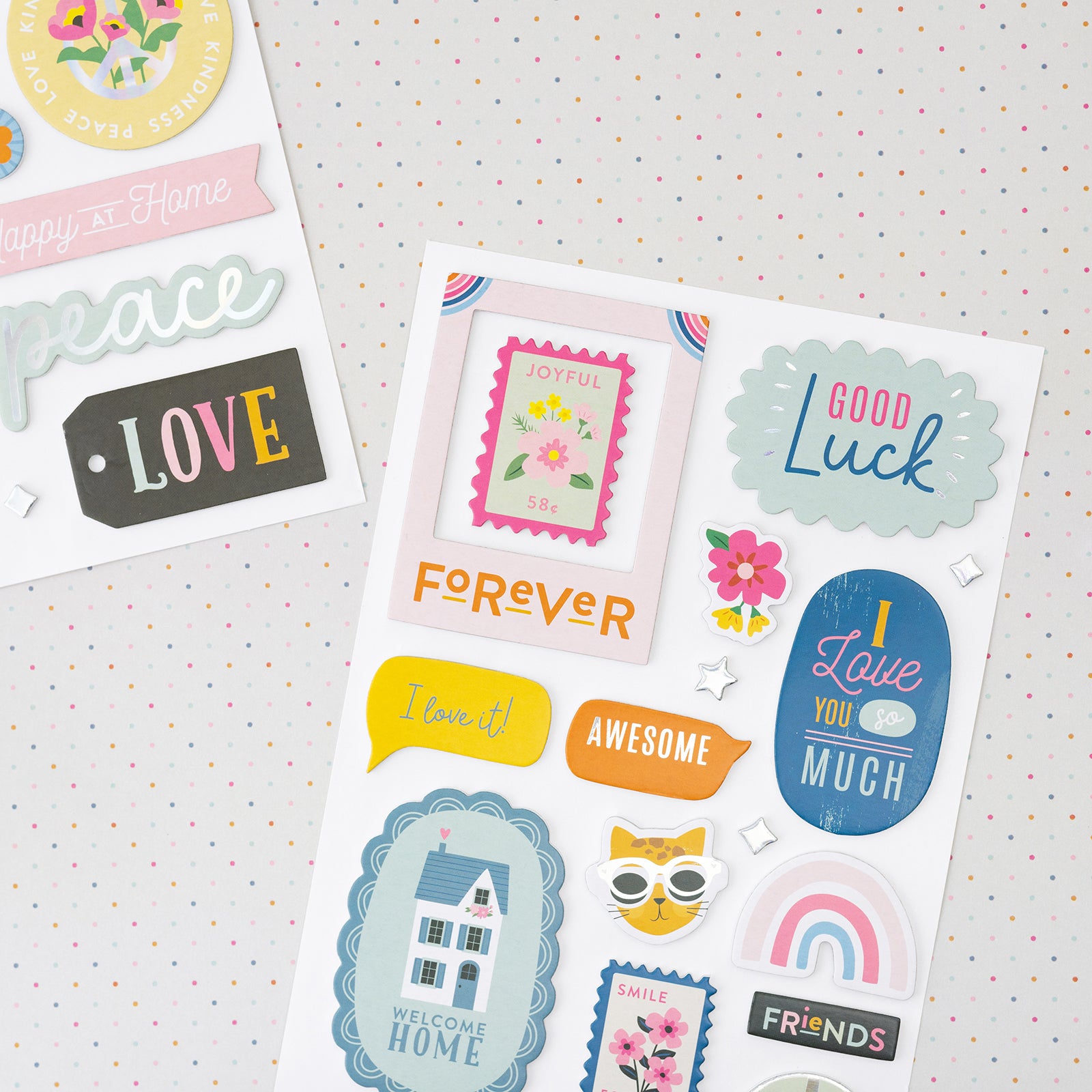 Jen Hadfield Stardust Cardstock Stickers 6"X12" 77/Pkg-W/Silver Foil Accents