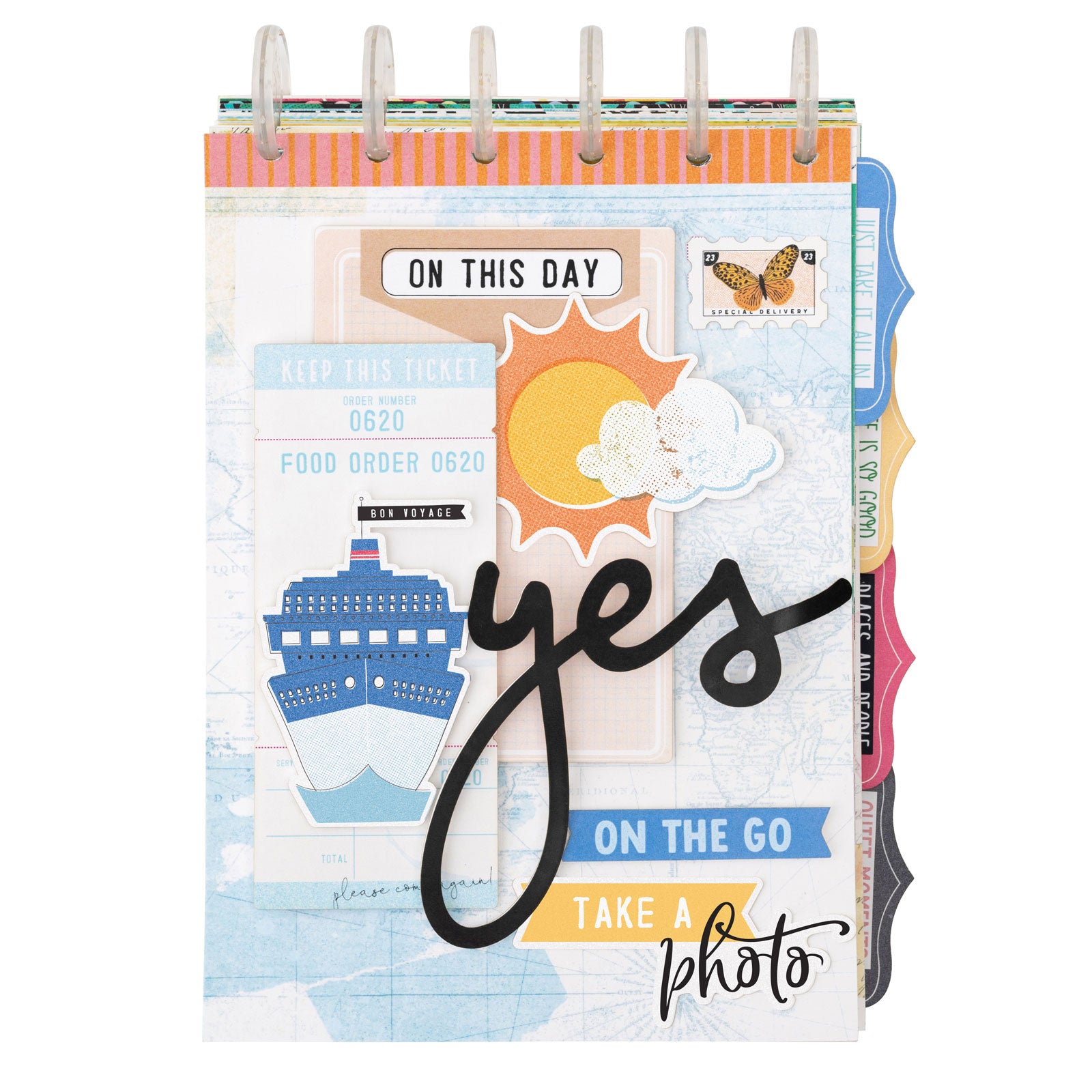 Craft notebook that used American Crafts Vicki Boutin Where to Next 6 x 8 Double-Sided Paper Pad - 36 Sheets to make