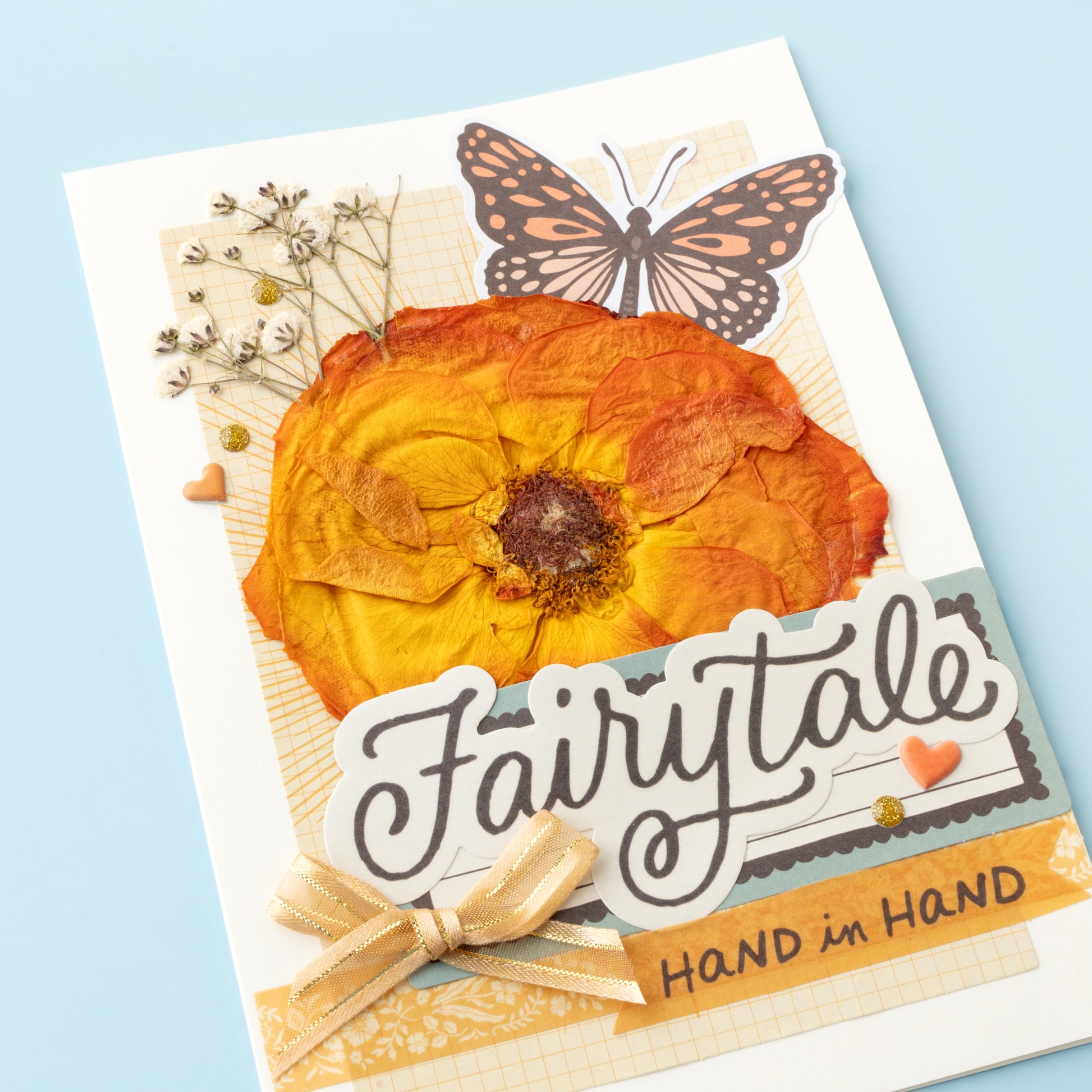 Pressed flower card