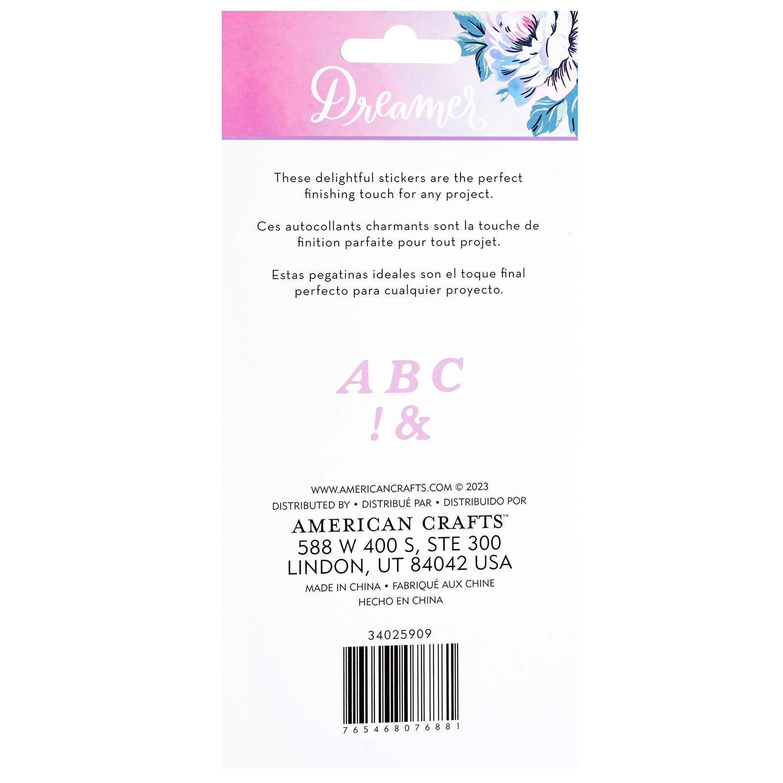 American Crafts Dreamer Puffy Alphabet Stickers - 115 Piece