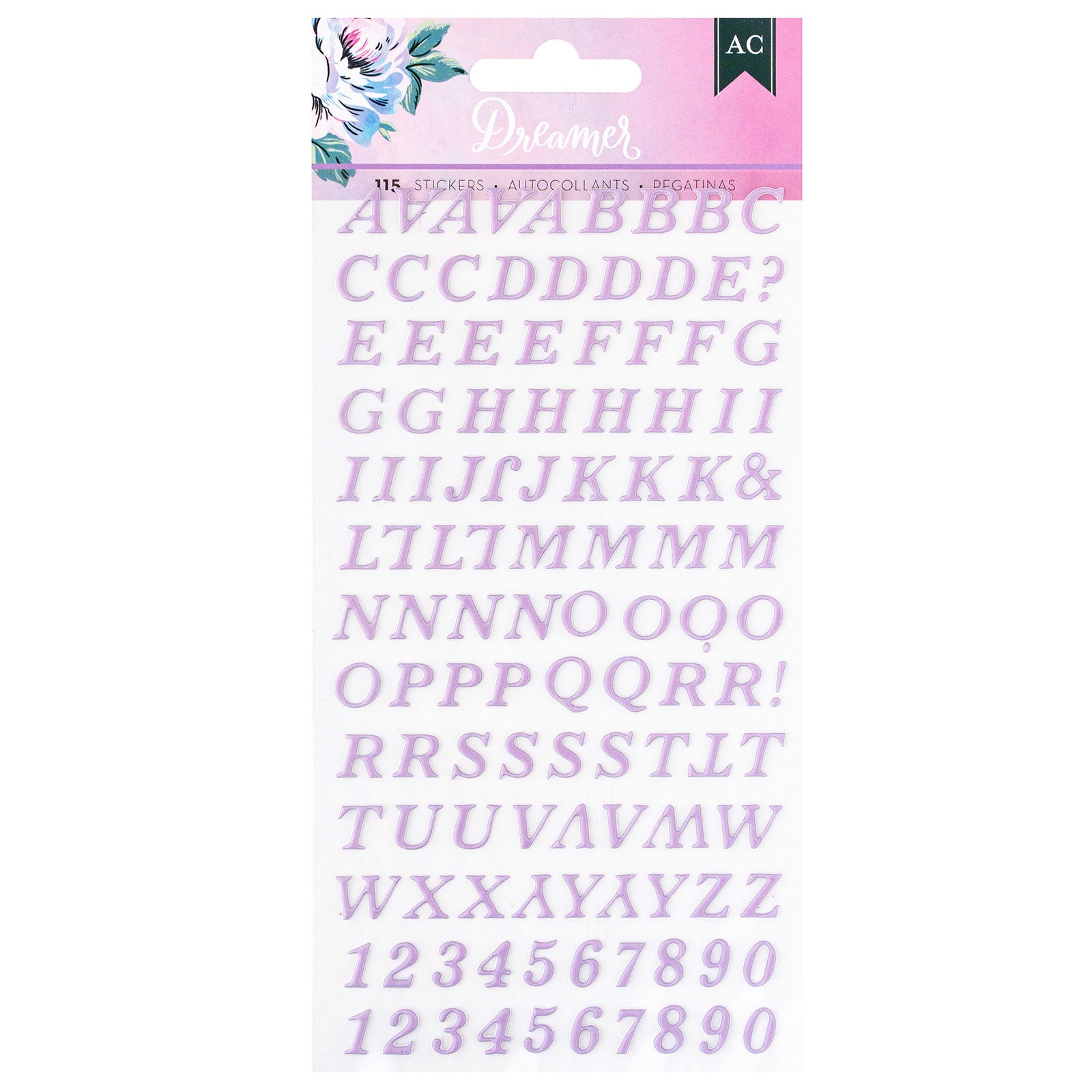 American Crafts Dreamer Puffy Alphabet Stickers - 115 Piece