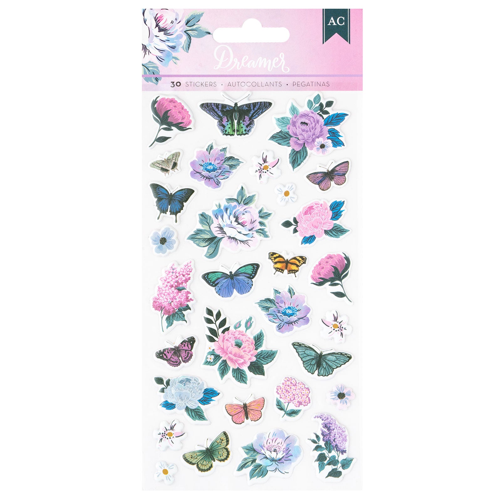American Crafts Dreamer Puffy Icon Stickers - 30 Piece