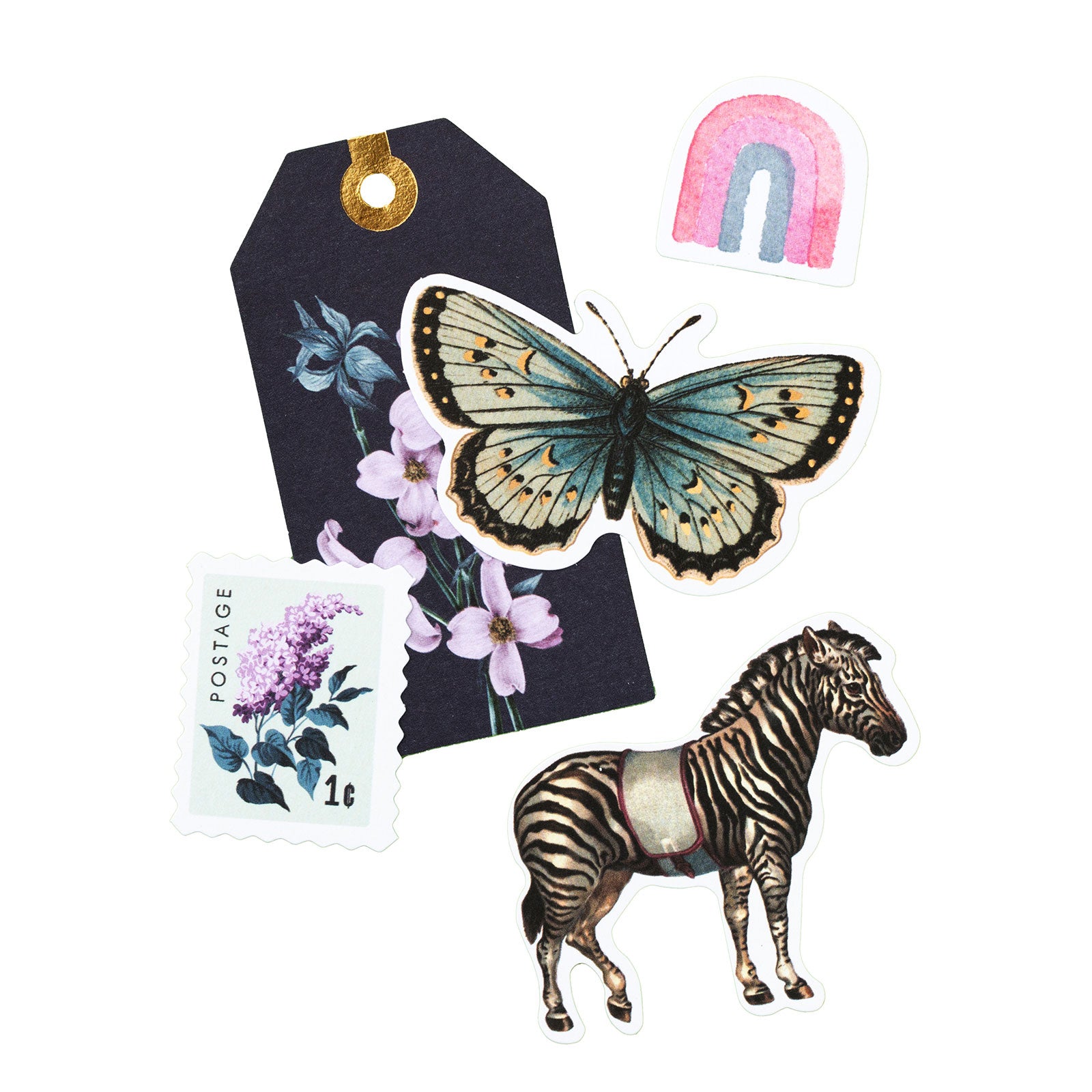 American Crafts Dreamer Ephemera Icon Die Cut Shapes - 60 Piece