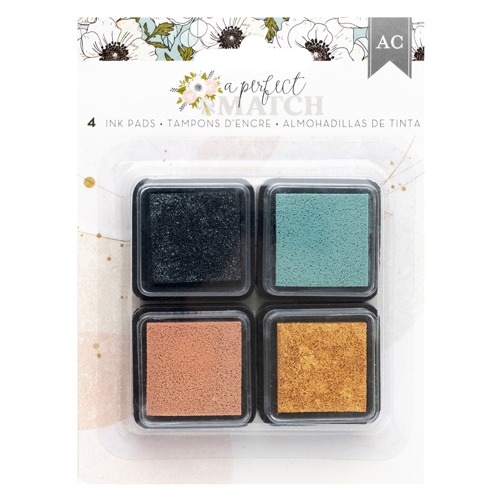 Front of packaging for American Crafts A Perfect Match Medium Ink Pad - 4 Piece