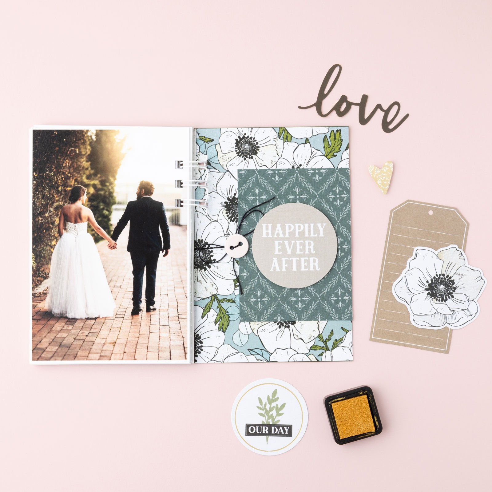 Wedding craft that used the American Crafts A Perfect Match Medium Ink Pad - 4 Piece