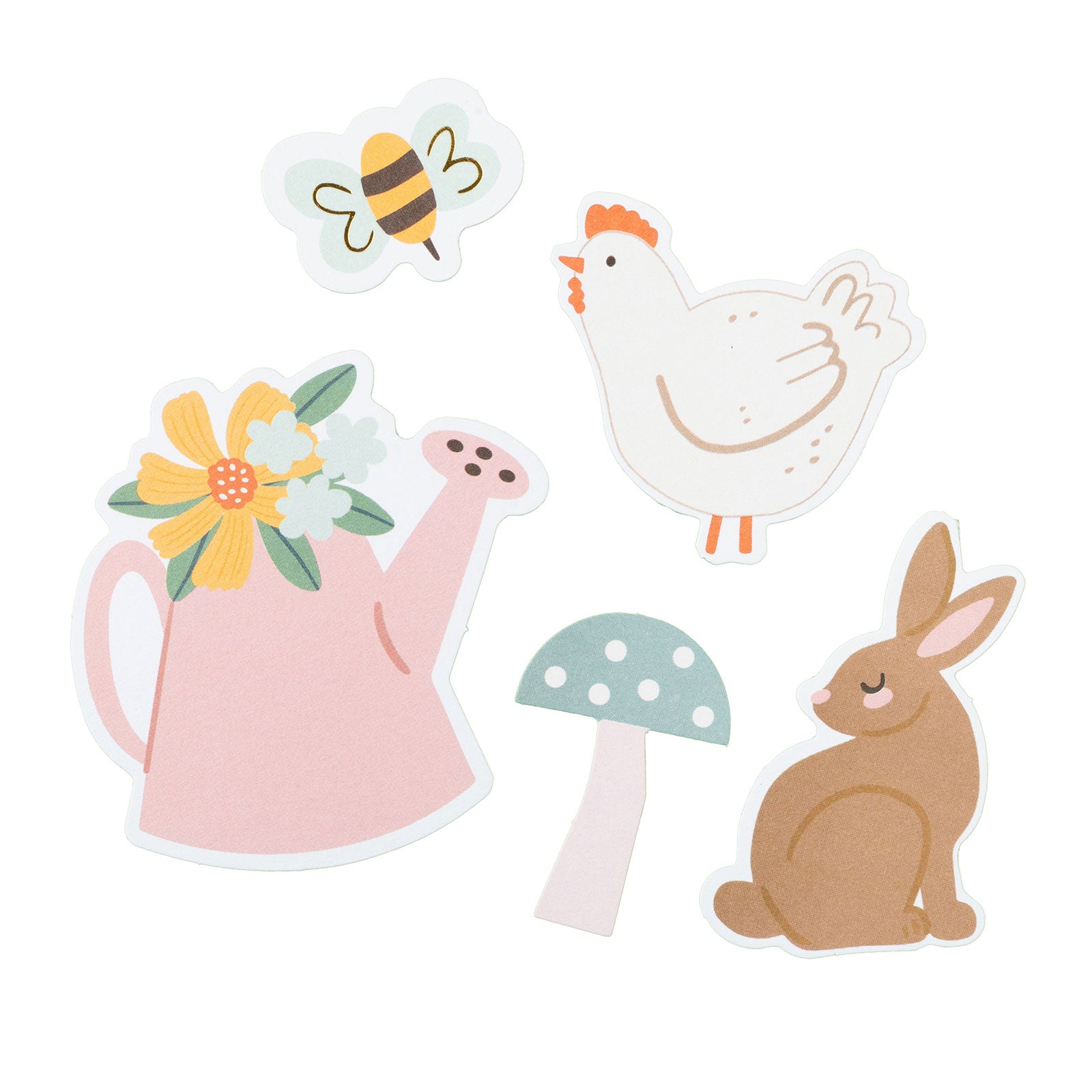 American Crafts Pebbles Sunny Bloom Ephemera Icon Die Cut Shapes - 70 Piece