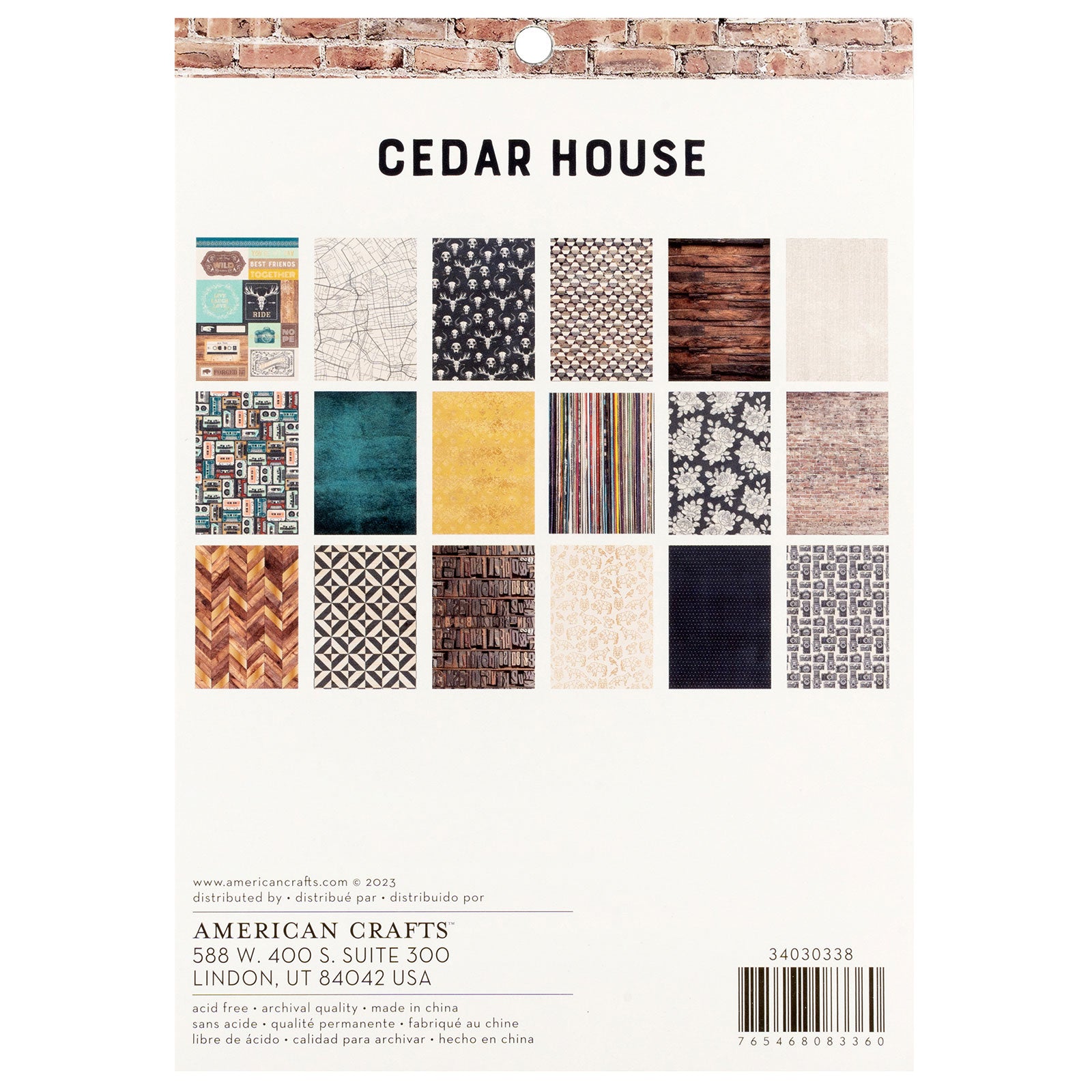 Cedar House 6x8" Paper Pad with Gold Foil