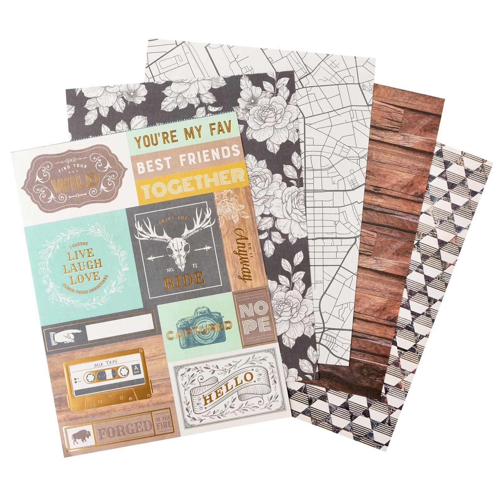 Cedar House 6x8" Paper Pad with Gold Foil