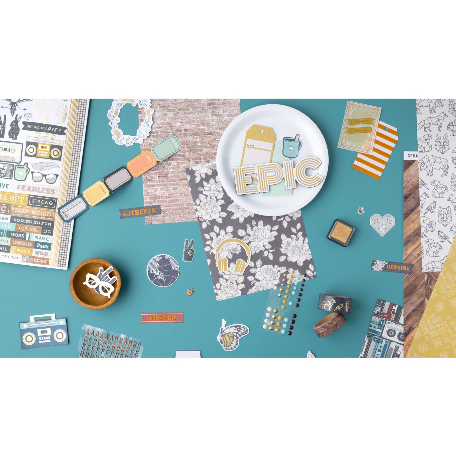 Cedar House 6x8" Paper Pad with Gold Foil