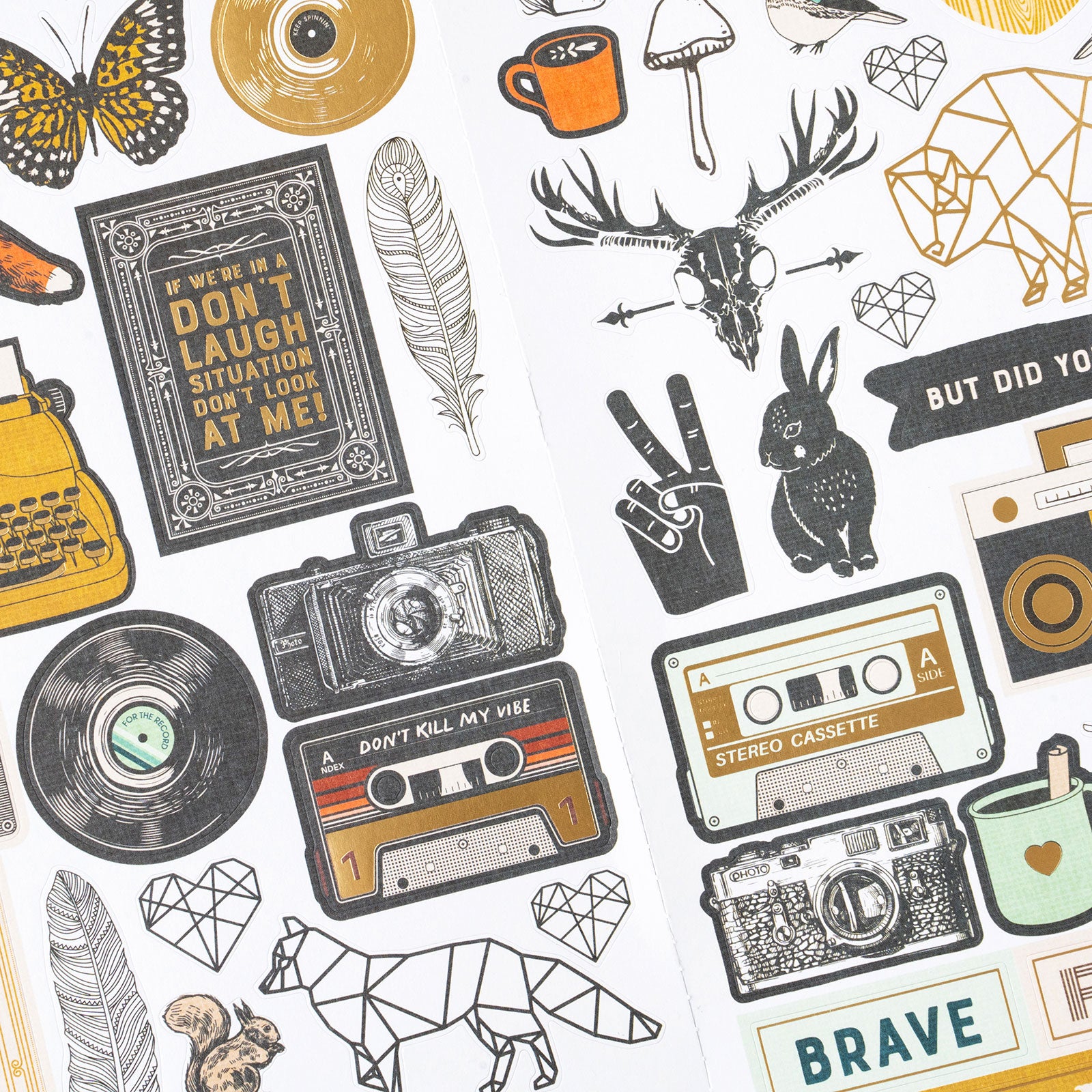 American Crafts Cedar House Icon Stickers - 84 Piece