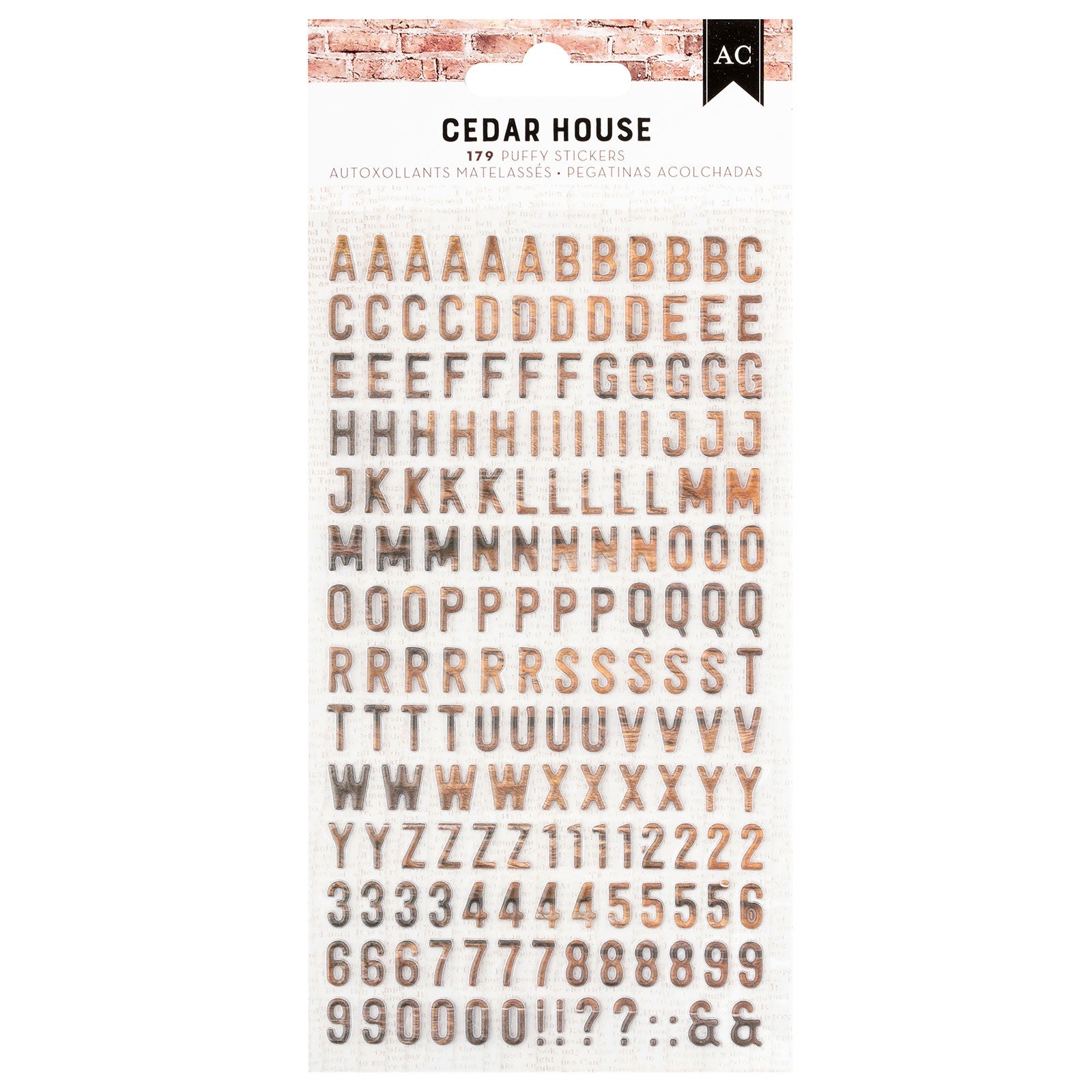 American Crafts Cedar House Puffy Alphabet Stickers - 179 Piece