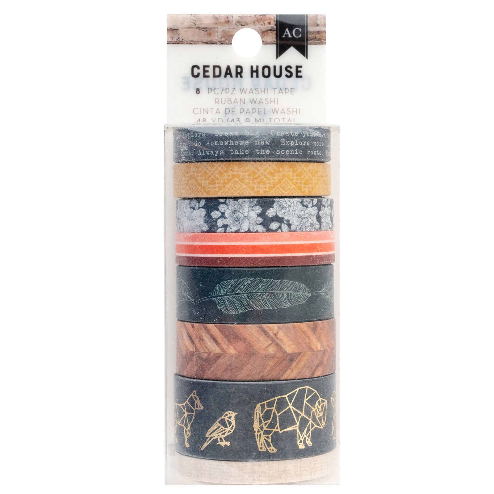 American Crafts Cedar House Washi Tape - 8 Pack