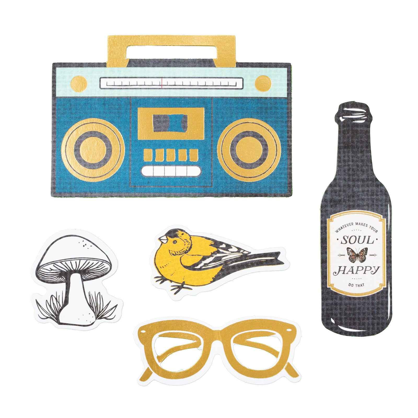 American Crafts Cedar House Ephemera Icon Die Cut Shapes - 72 Piece