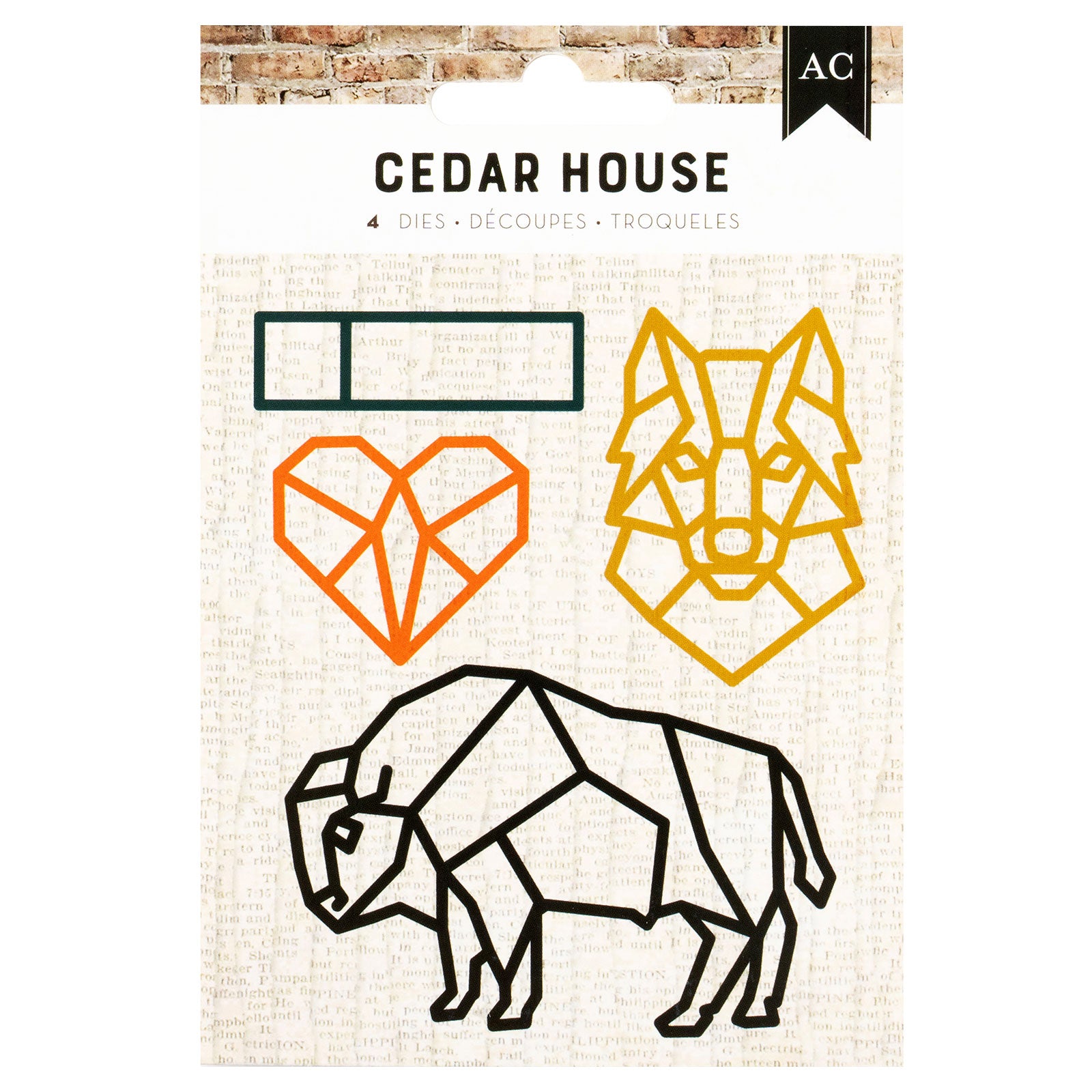 American Crafts Cedar House Metal Die Set - 4 Piece