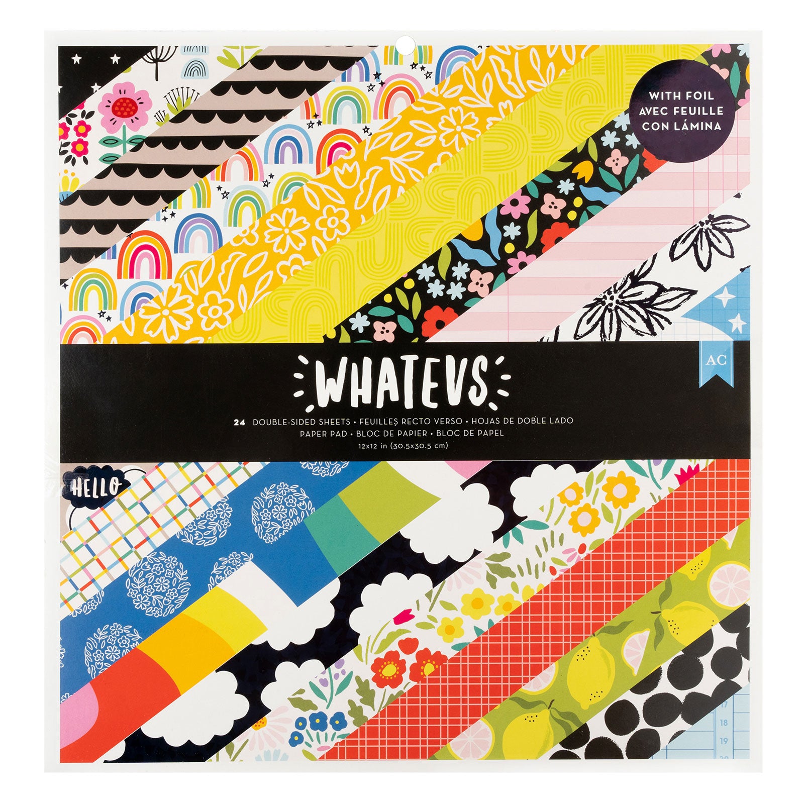 American Crafts Whatevs Double-Sided 12 x 12 Paper Pad