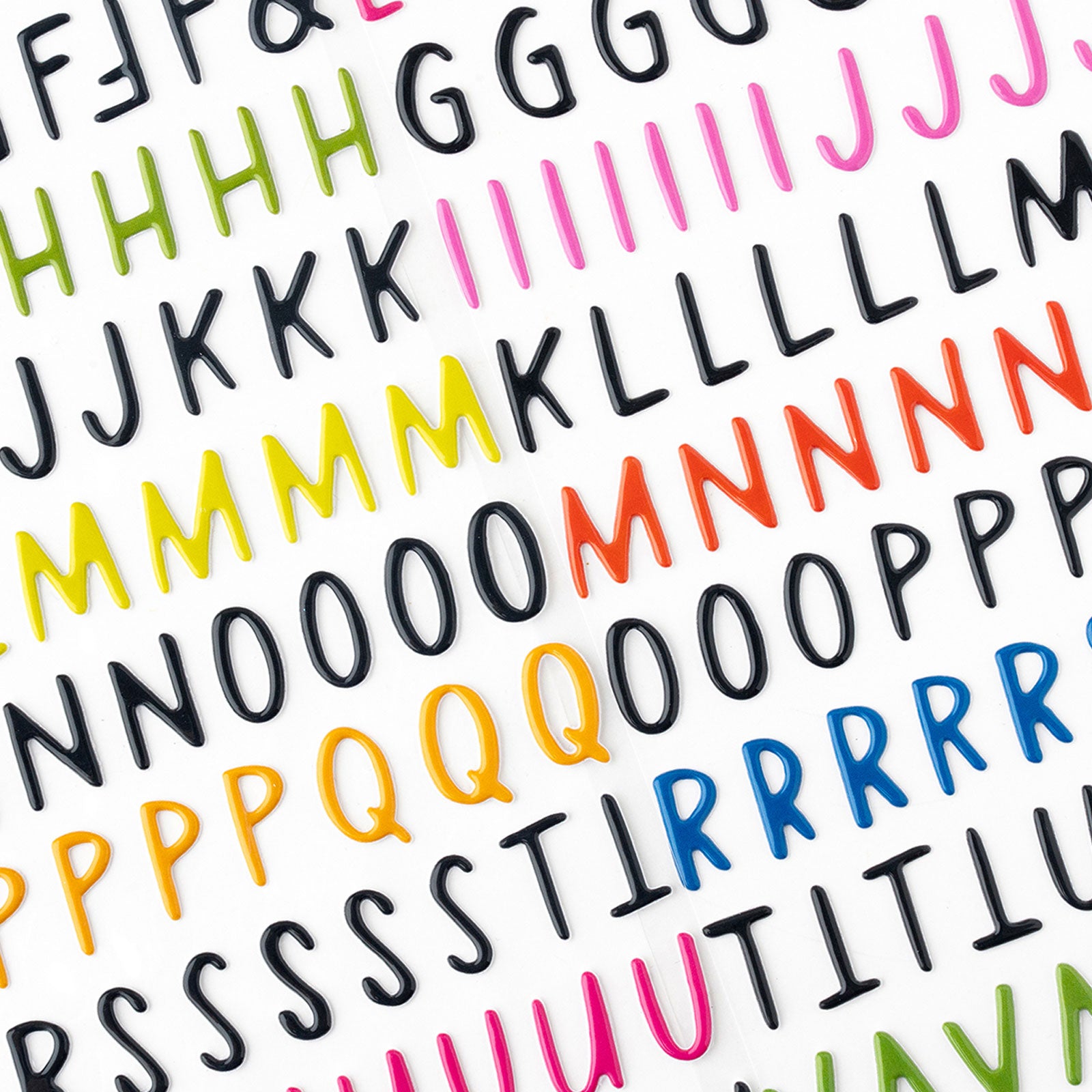 American Crafts Whatevs Thickers Alphabet Stickers - 338 pcs