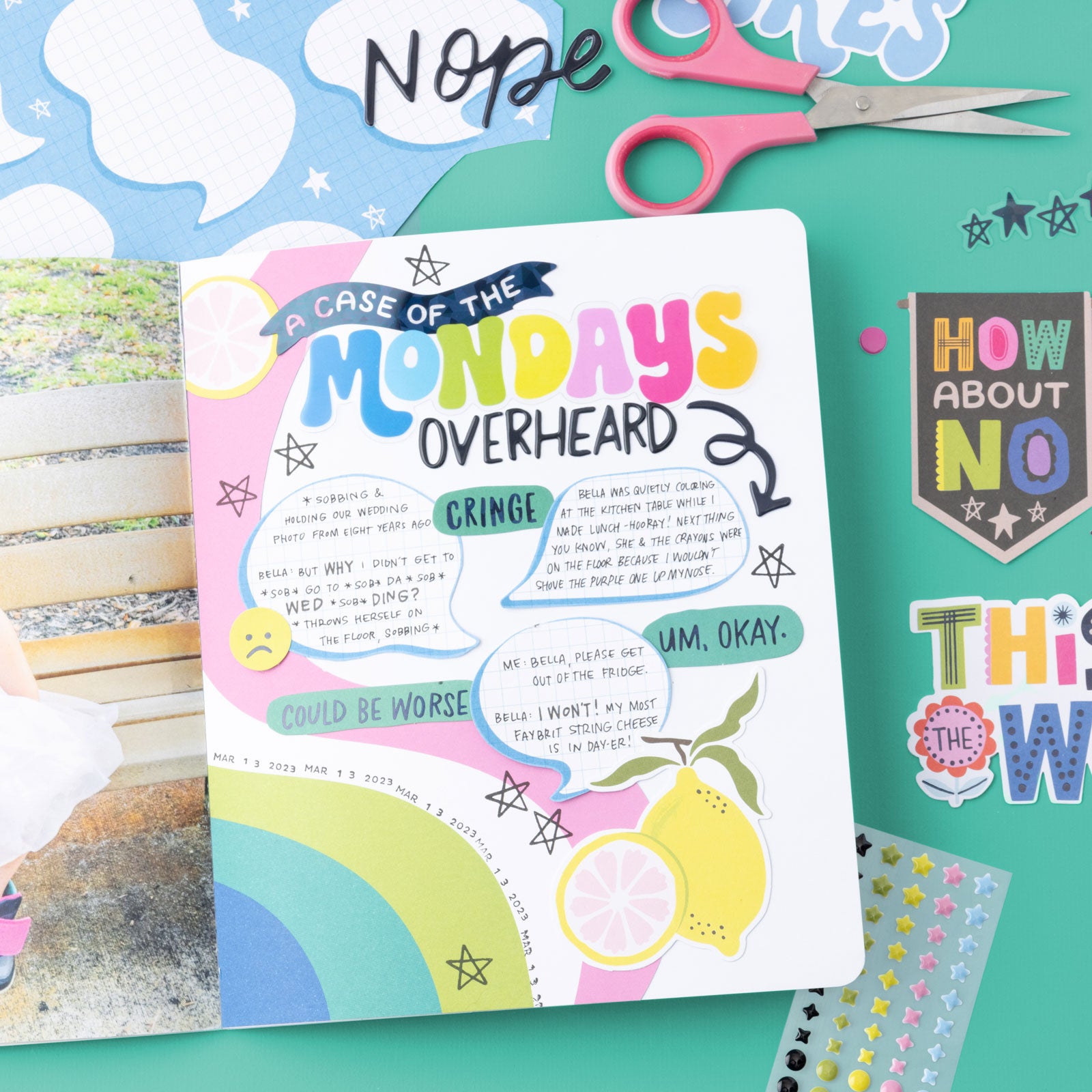 American Crafts Whatevs Thickers Glossy Phrase Stickers - 74 Piece